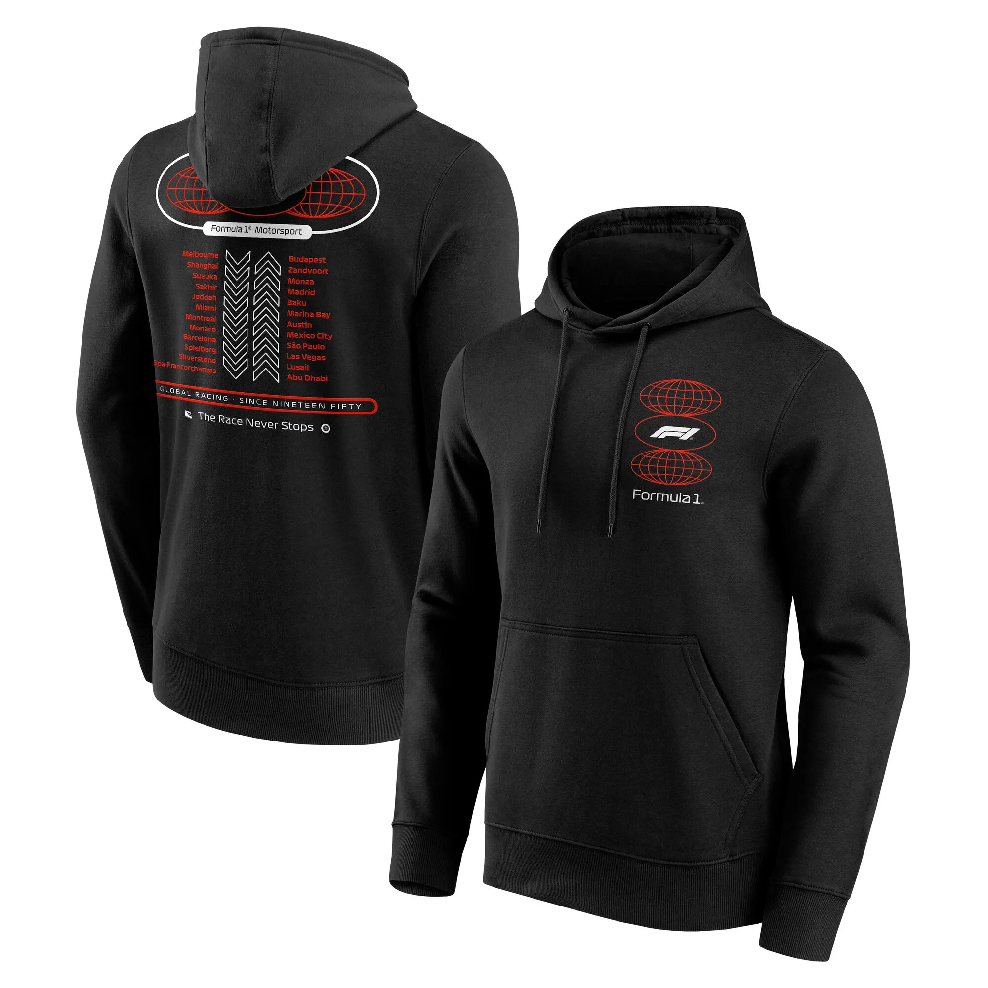 Formula 1 Tour Graphic Hoodie - Black - Unisex