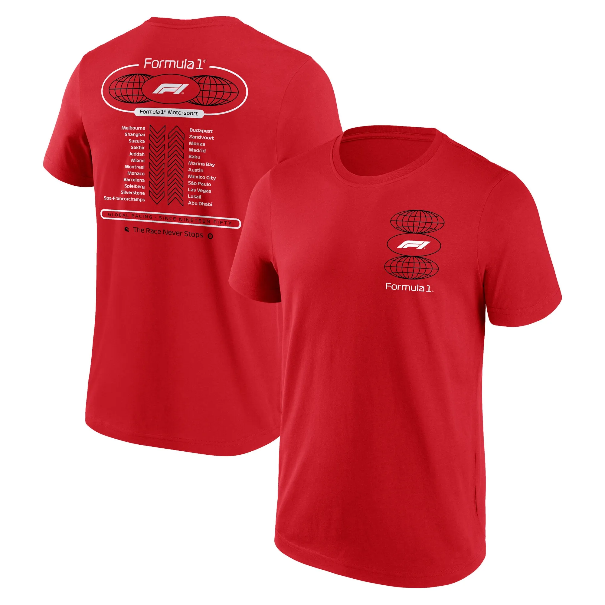 Formula 1 Tour Graphic T-Shirt - Red - Unisex