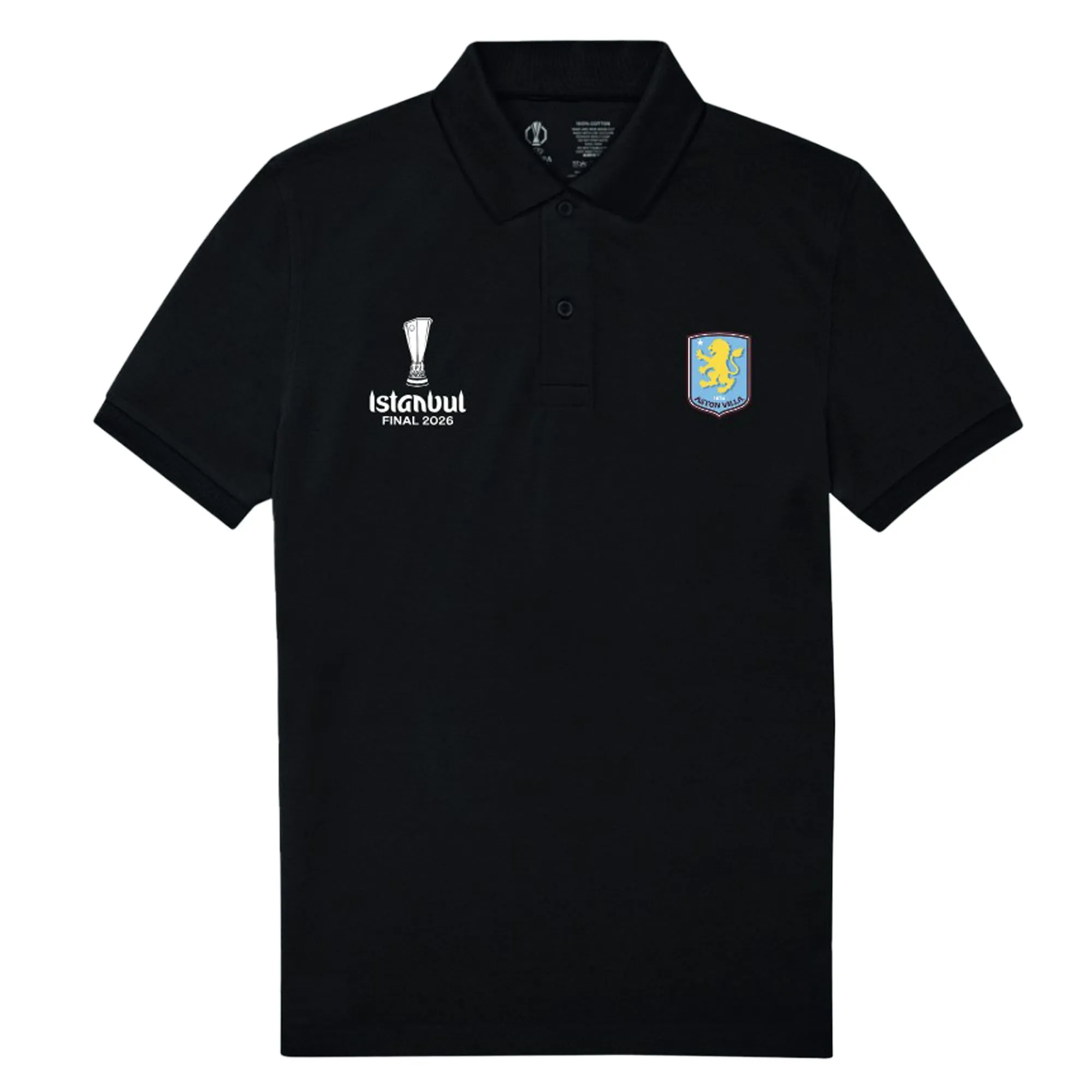 Aston Villa UEFA Europa League Istanbul Final 2026 Polo - Black