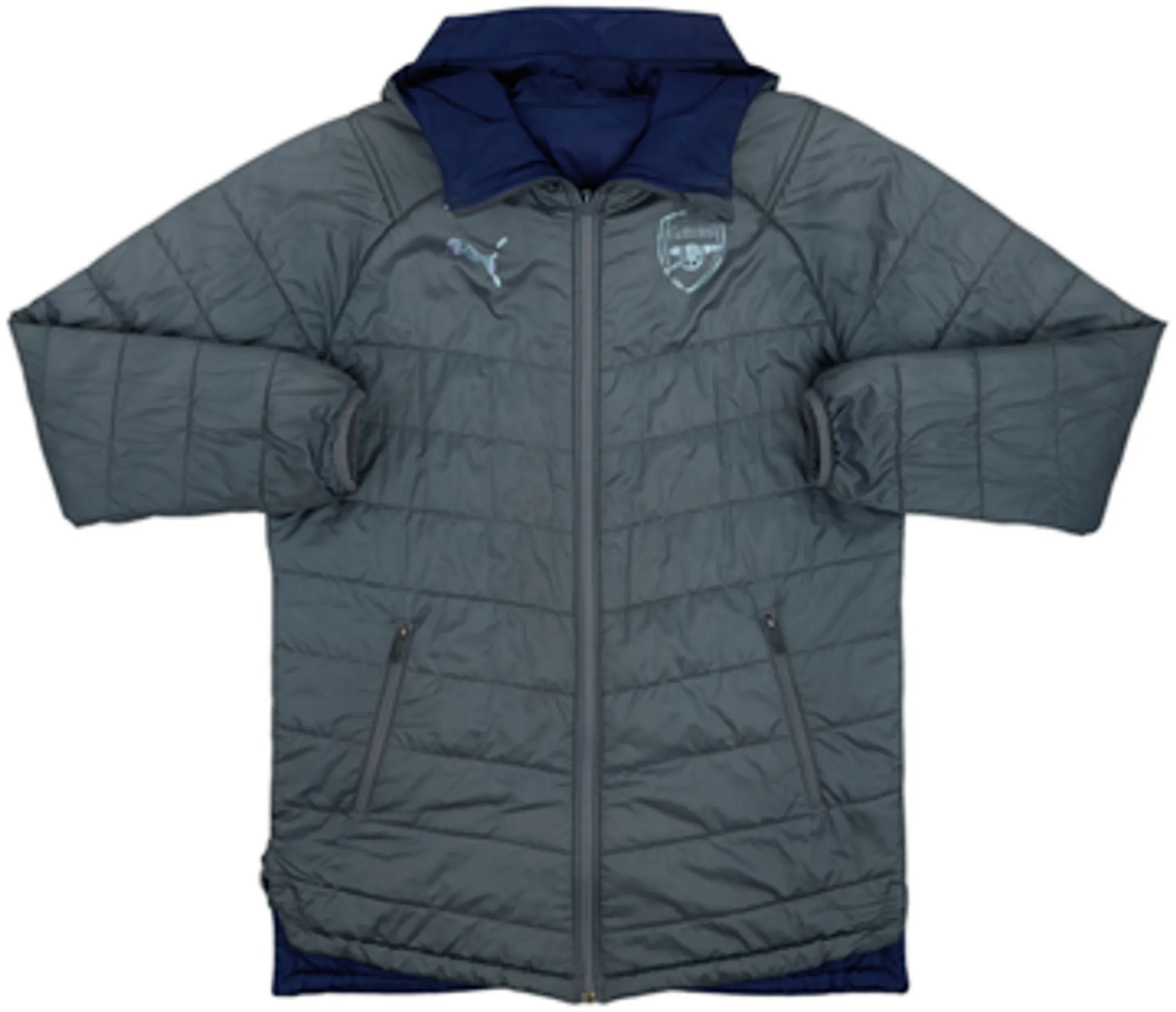 2017-18 Arsenal Puma Reversible Padded Bench Coat - 3/10 - (S)