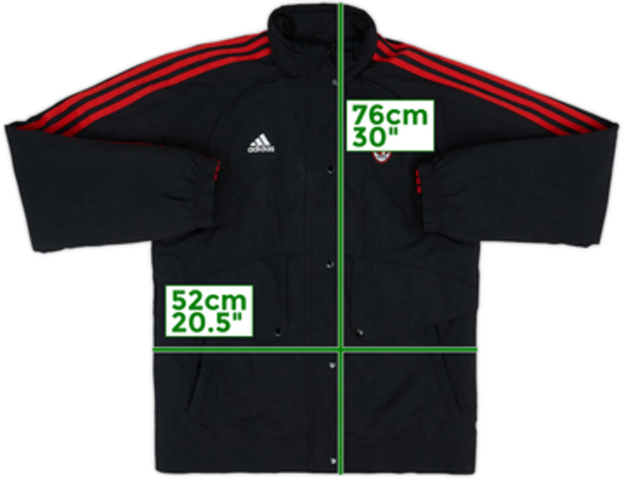 2008-09 AC Milan adidas Padded Bench Coat - 7/10 - (M)