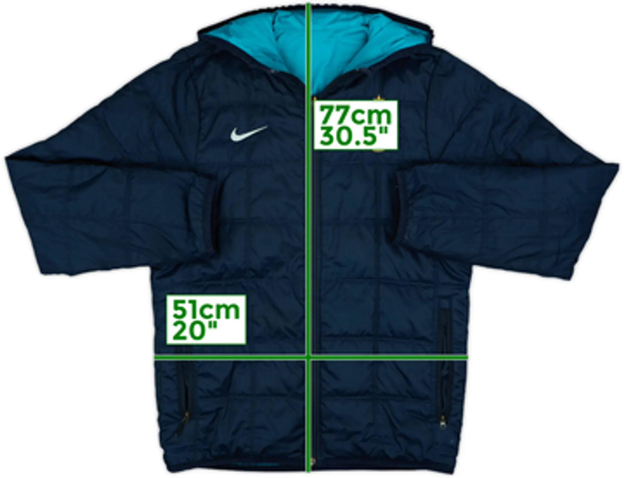 2010-11 Inter Milan Nike Hooded Padded Bench Coat - 8/10 - (S)