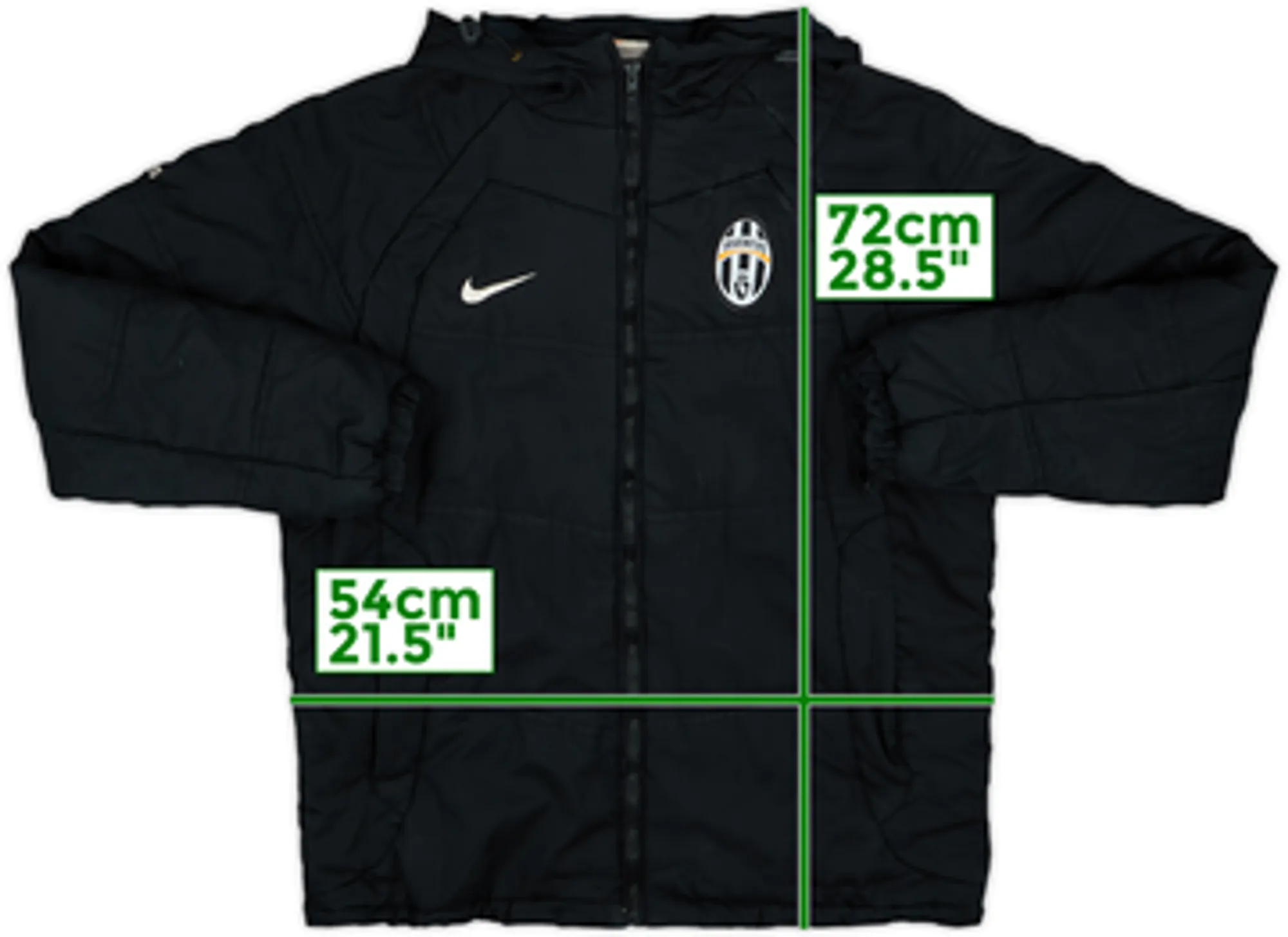 2008-09 Juventus Nike Hooded Bench Coat - 5/10 - (L)