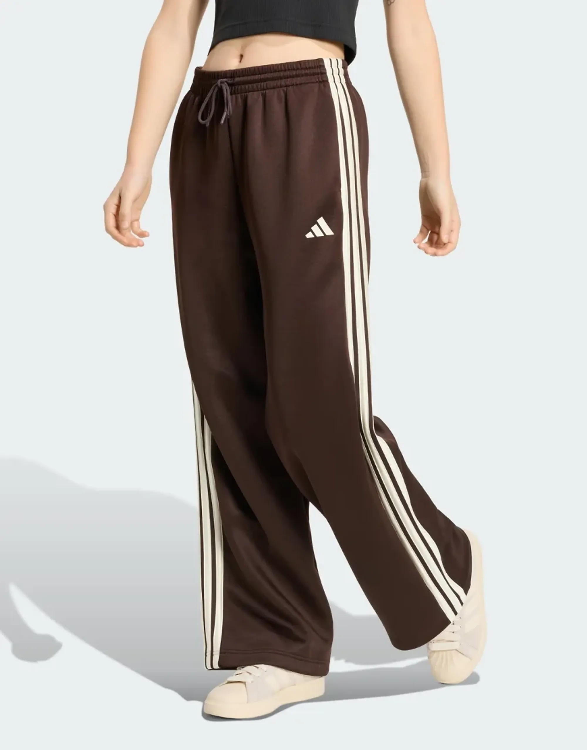 Adidas Performance Stadium 3-Stripes Track Pants In Aurora Coffee-Brown