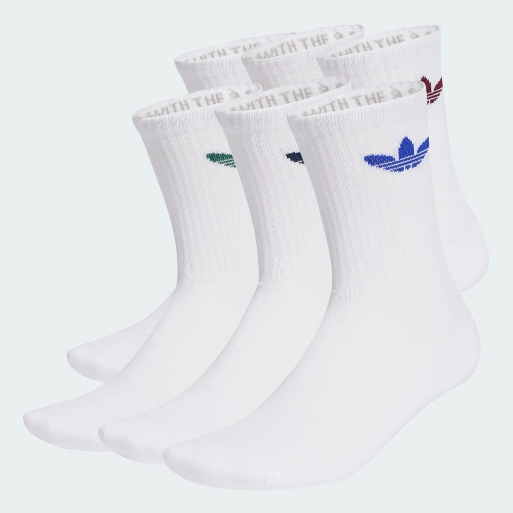 adidas Trefoil Cushion Crew Socks 6 Pairs