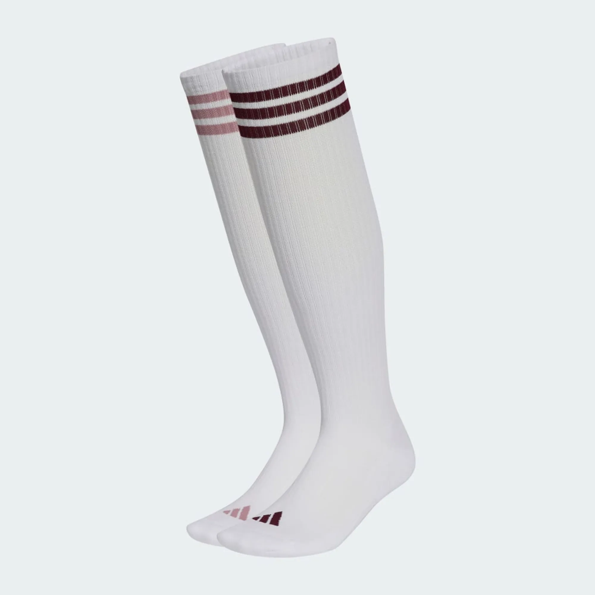 adidas 3 Stripes Knee Socks 2 Pair Pack