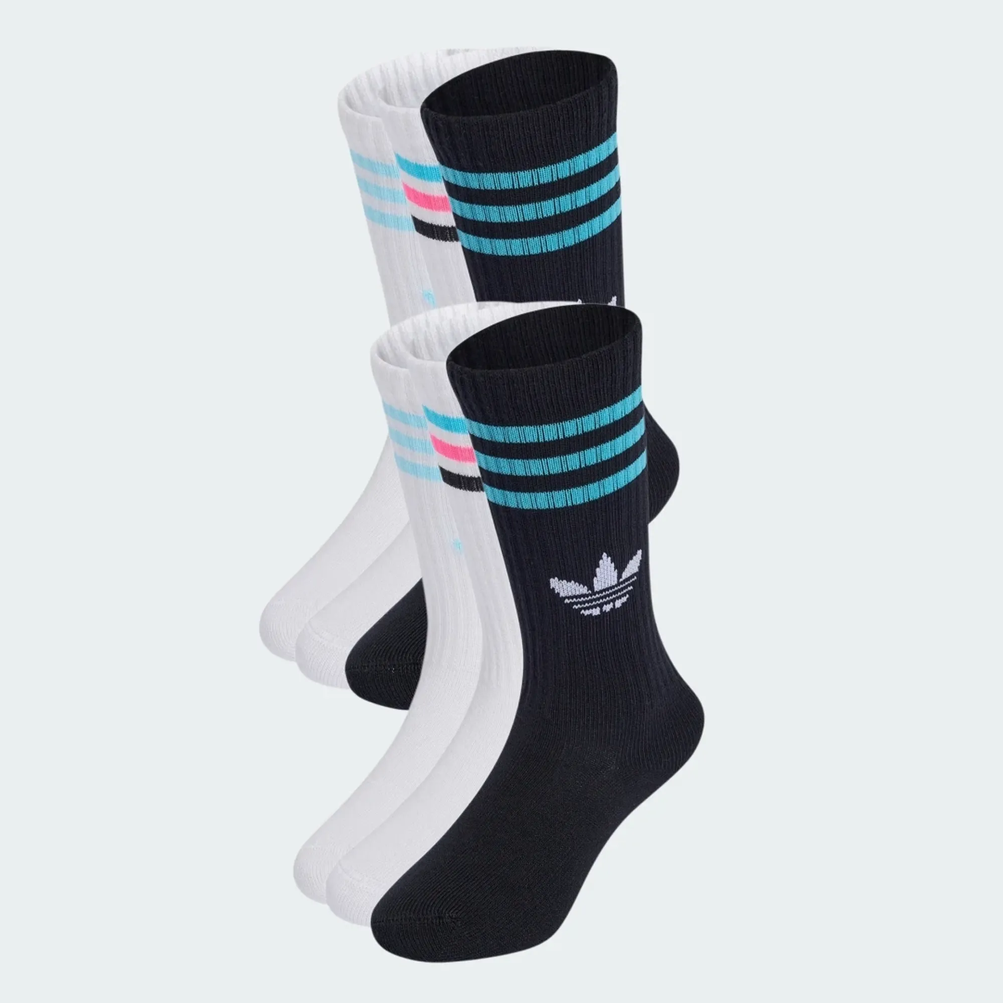 adidas 3-Stripes Crew Socks 6 Pairs Kids