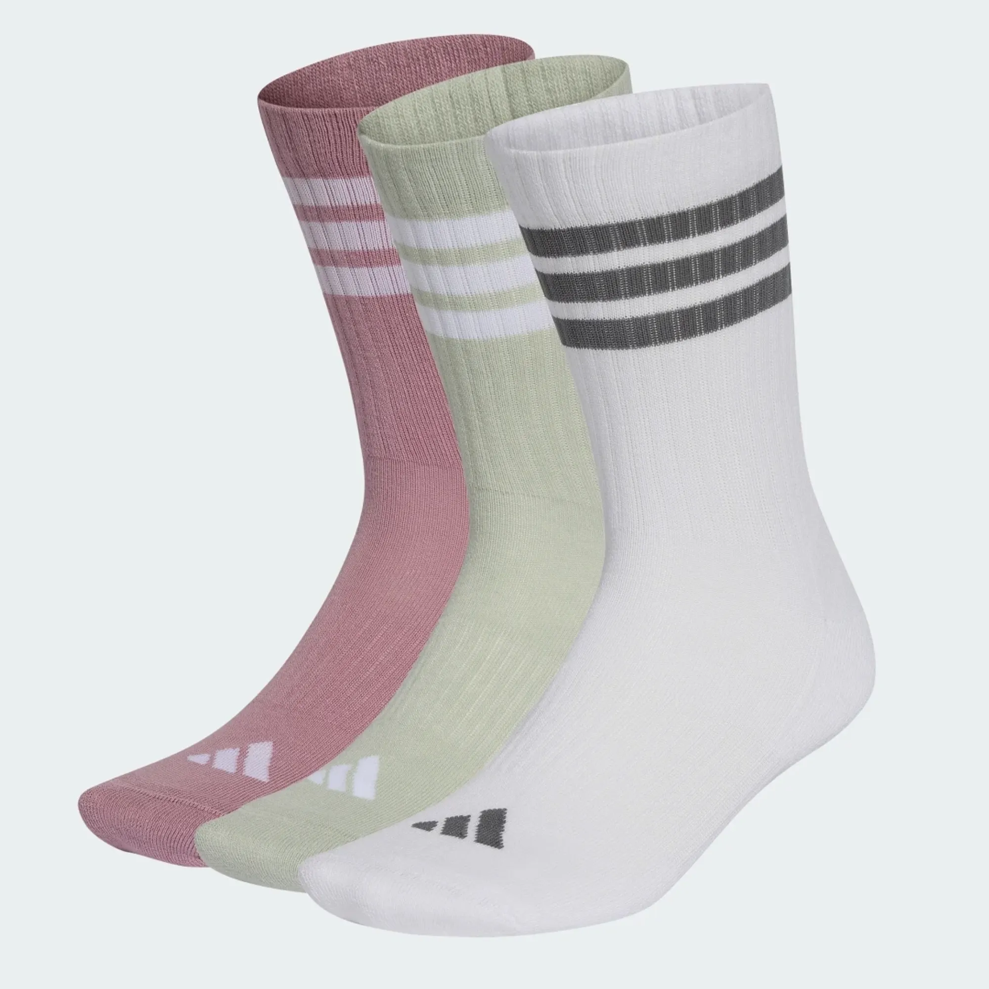 adidas 3-Stripes Cushioned Crew Socks 3 Pair Pack