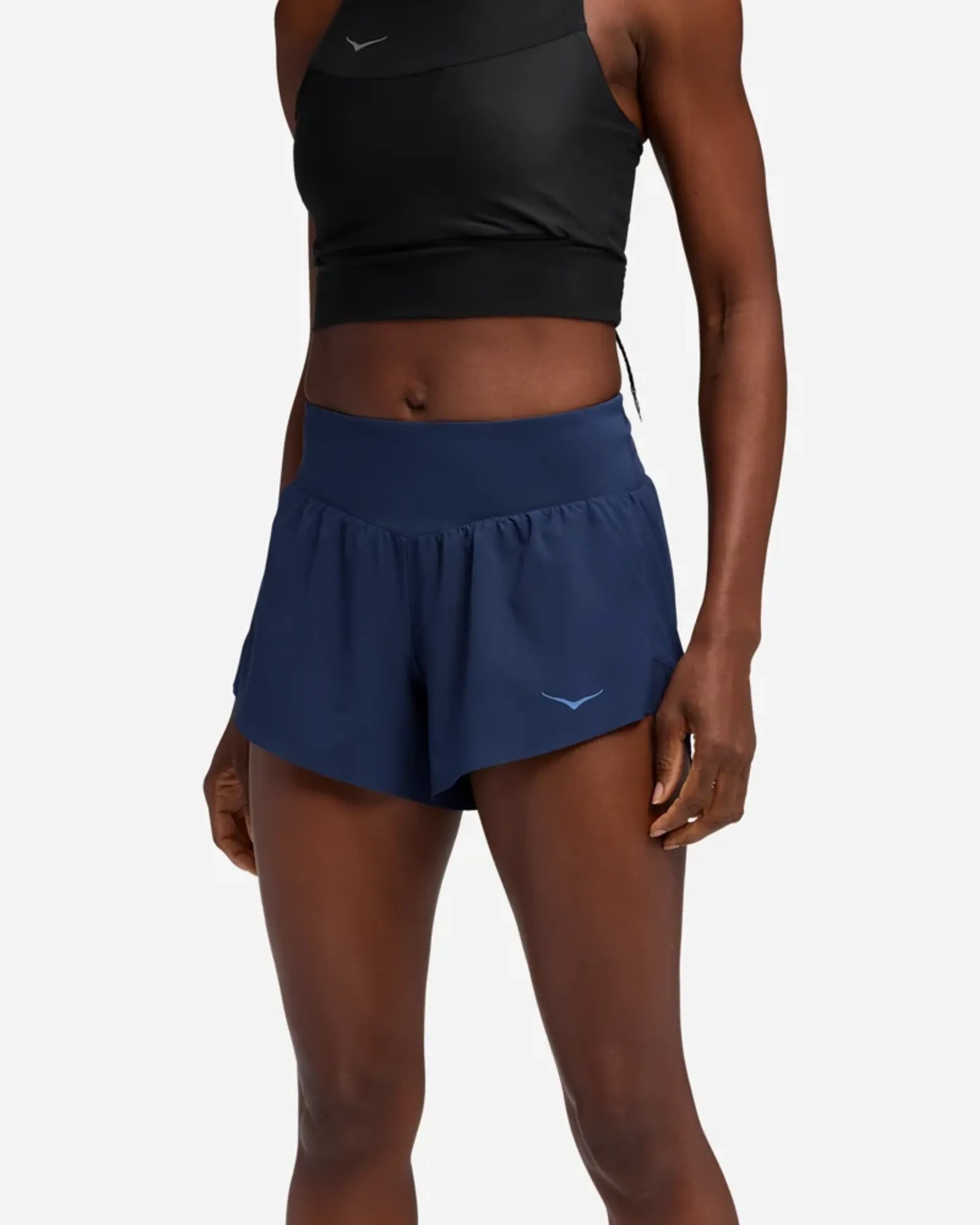 Hoka Women's Glide 4'' Shorts In Midnight Blue