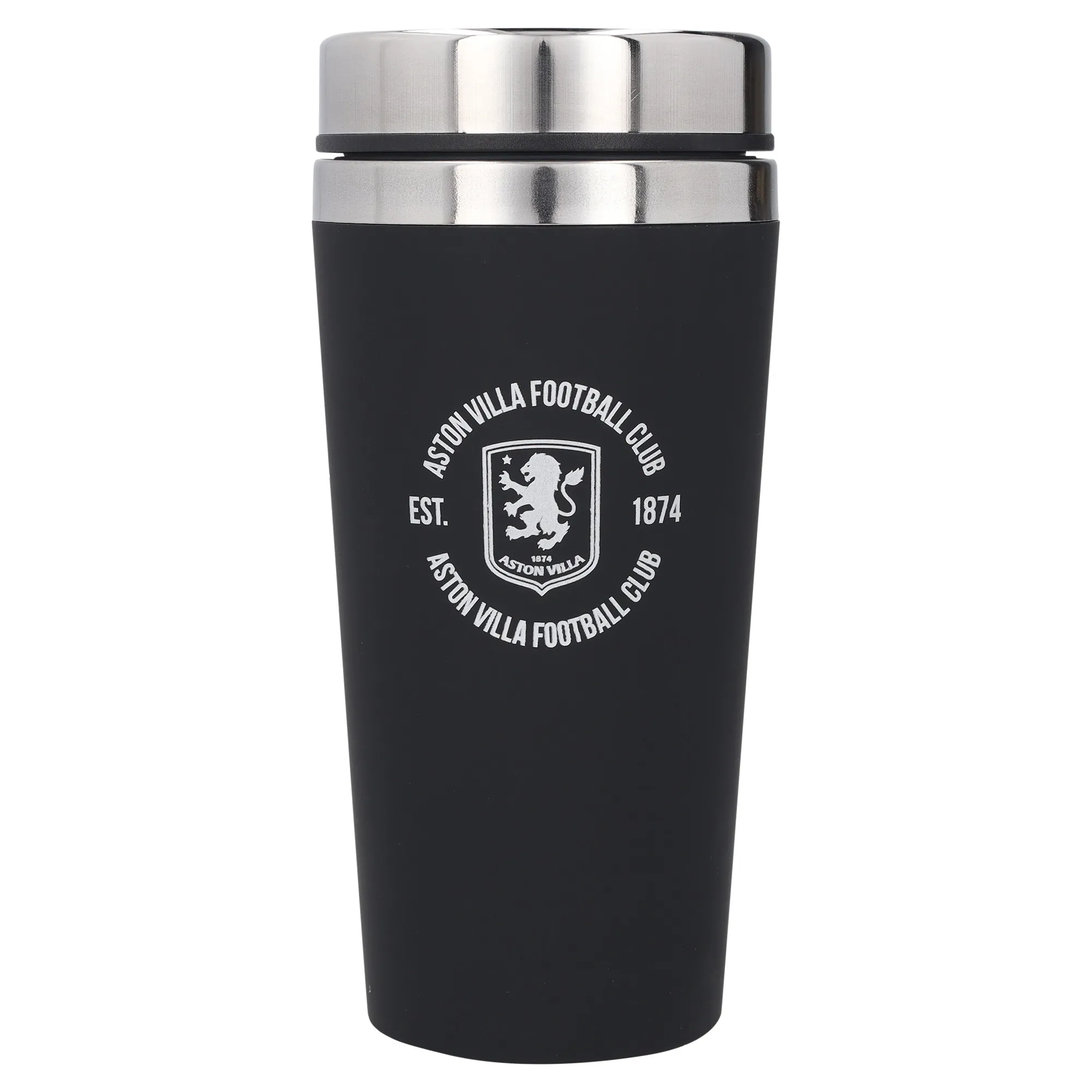 Aston Villa Travel Mug - Black/Silver