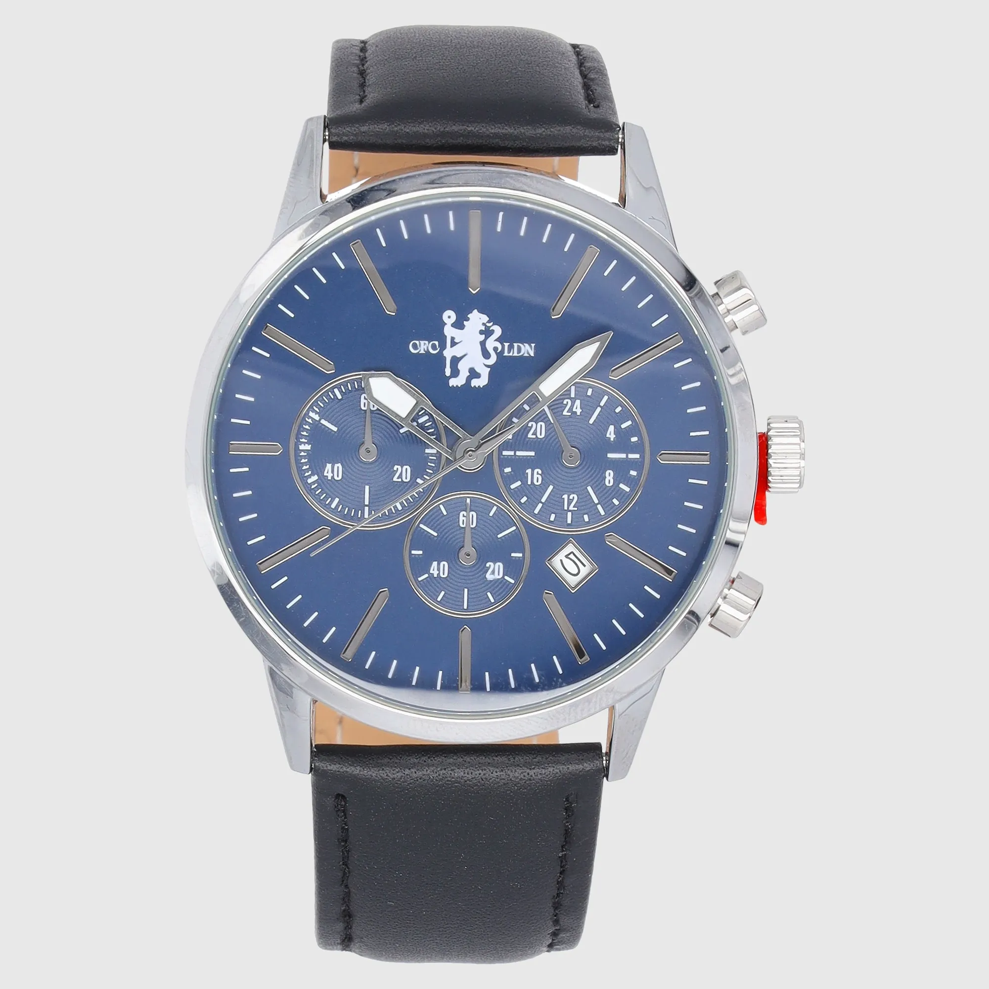 Chelsea Chronograph Watch with Leather Strap