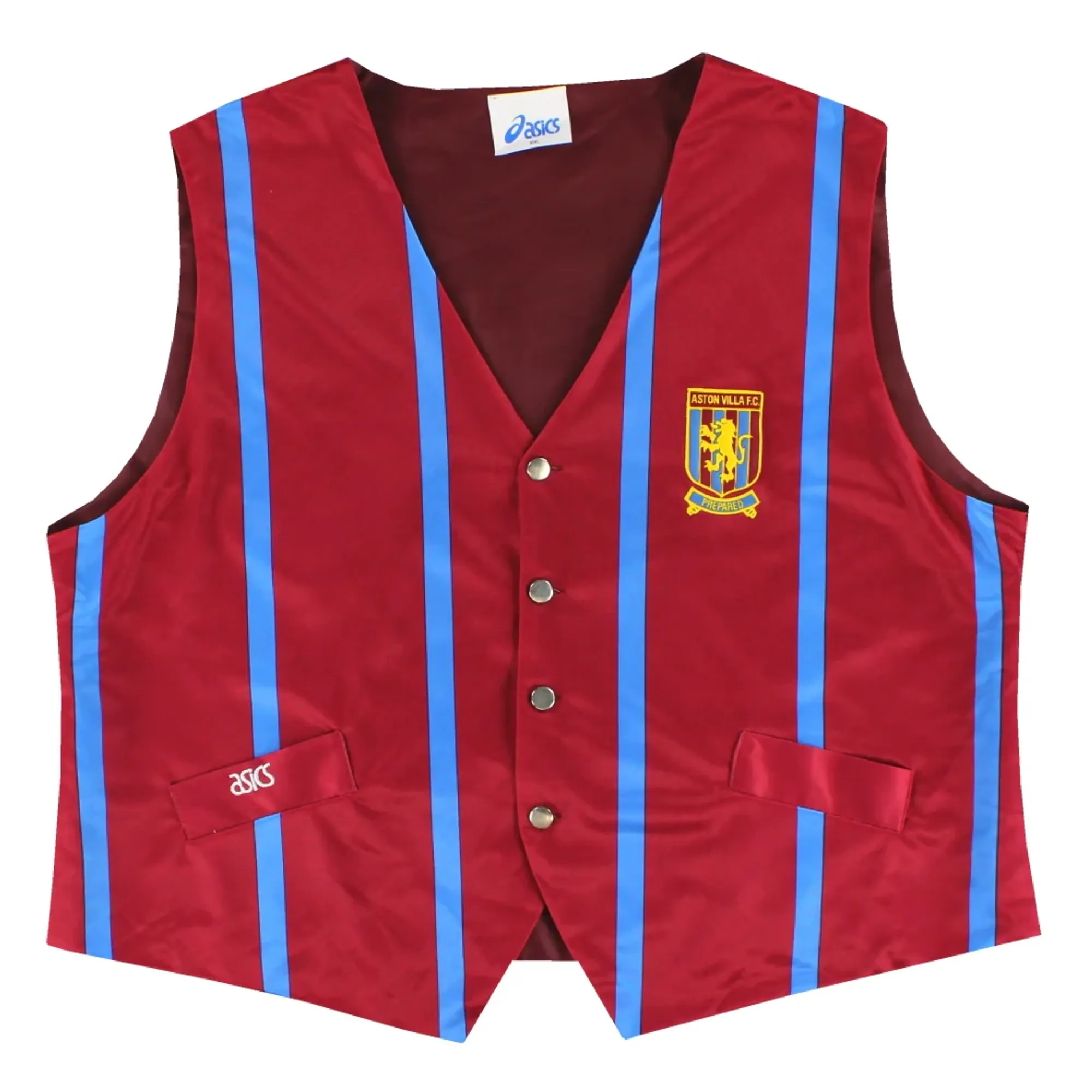 1993-95 Aston Villa Asics Waistcoat *Mint* XXL - Aston Villa / Mint 
