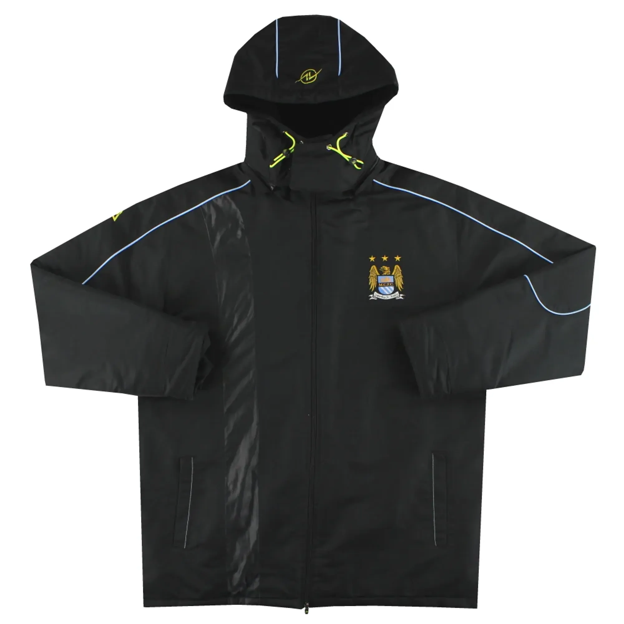 2007-08 Manchester City Le Coq Sportif Padded Bench Coat L - Manchester City / Very Good 