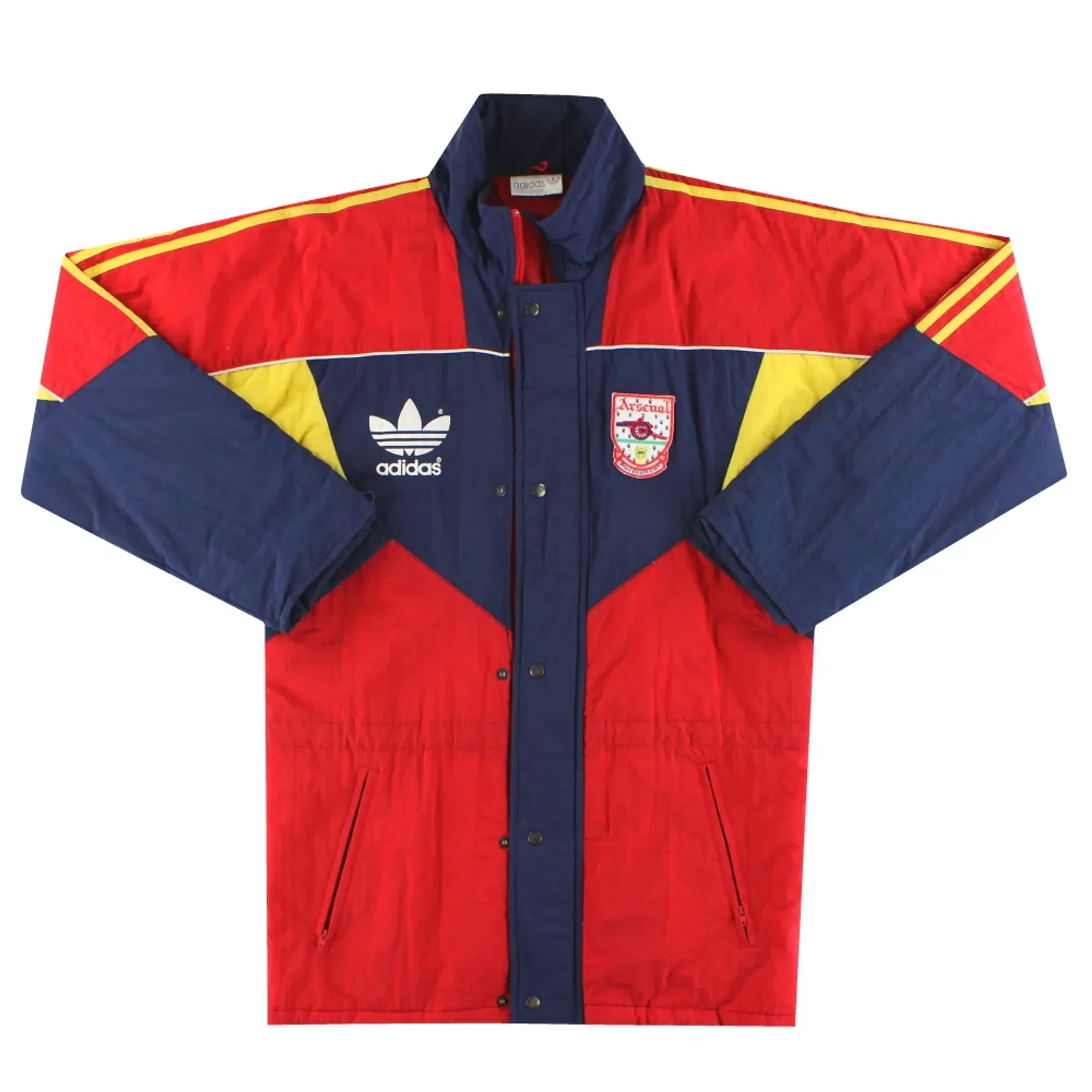 1990-92 Arsenal adidas Bench Coat S - Arsenal / Very good 