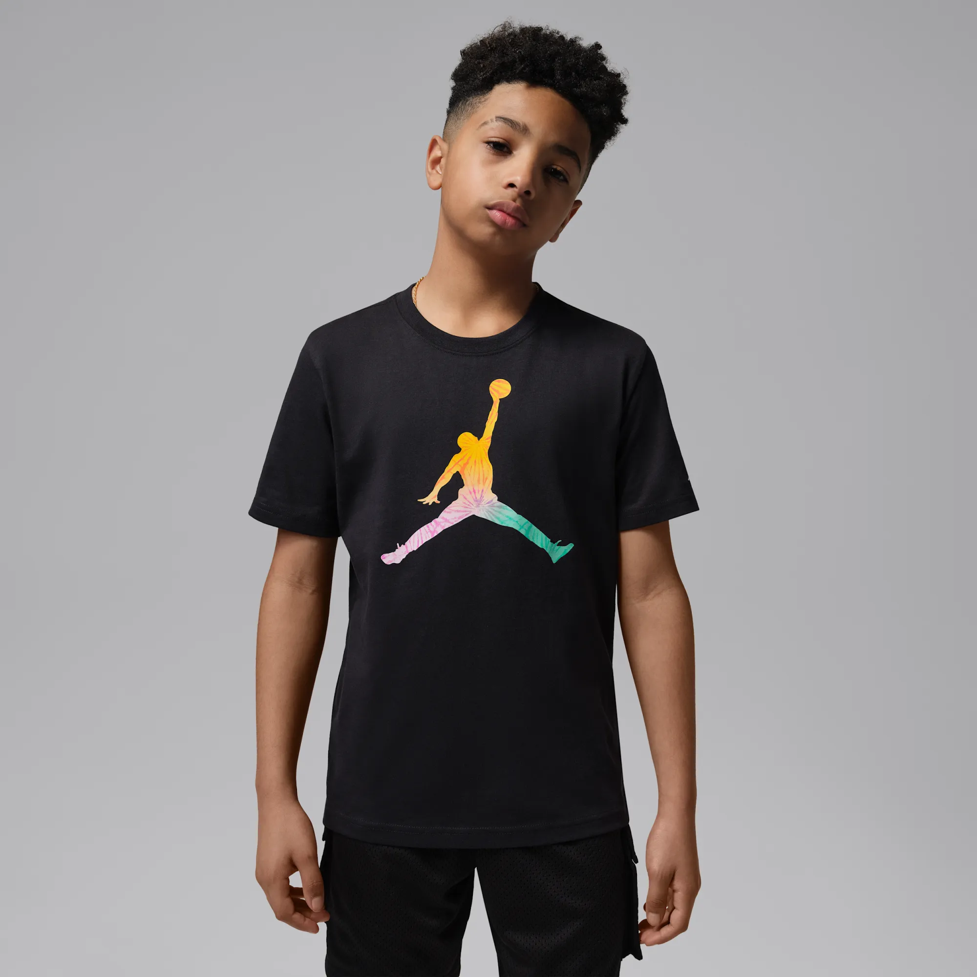 Nike Jordan Older Kids' Tie-Dye Jumpman T-Shirt - Black