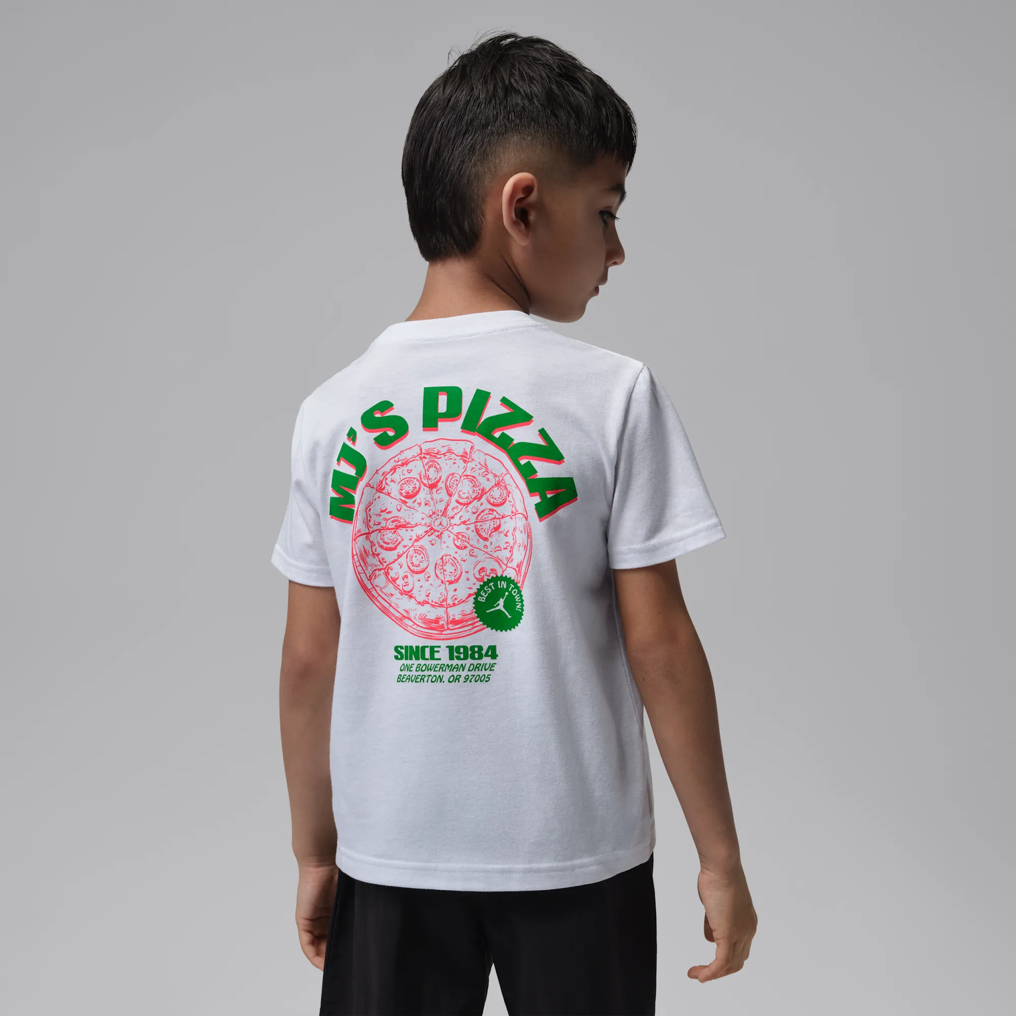 Nike Jordan Younger Kids' "MJ's Pizza" T-Shirt - White