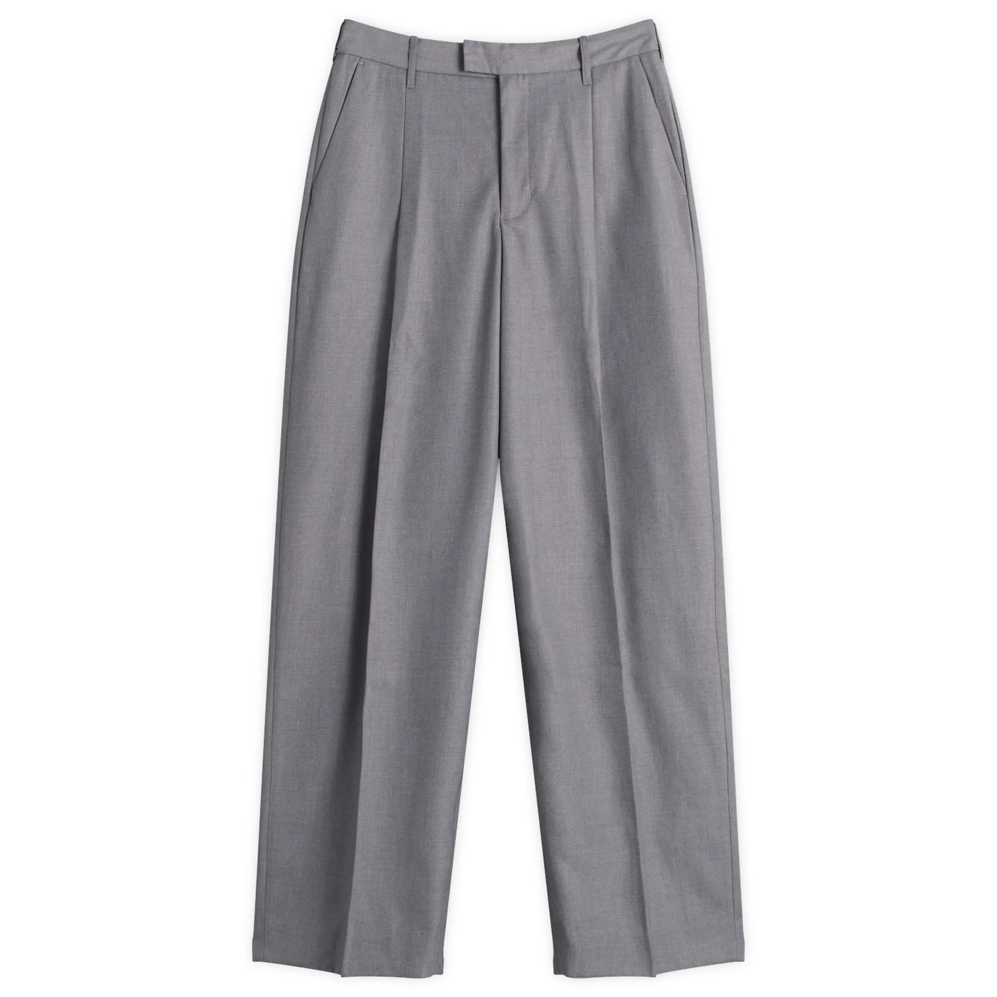 about:blank Men's Tailored Wide Leg Trouser Light Grey