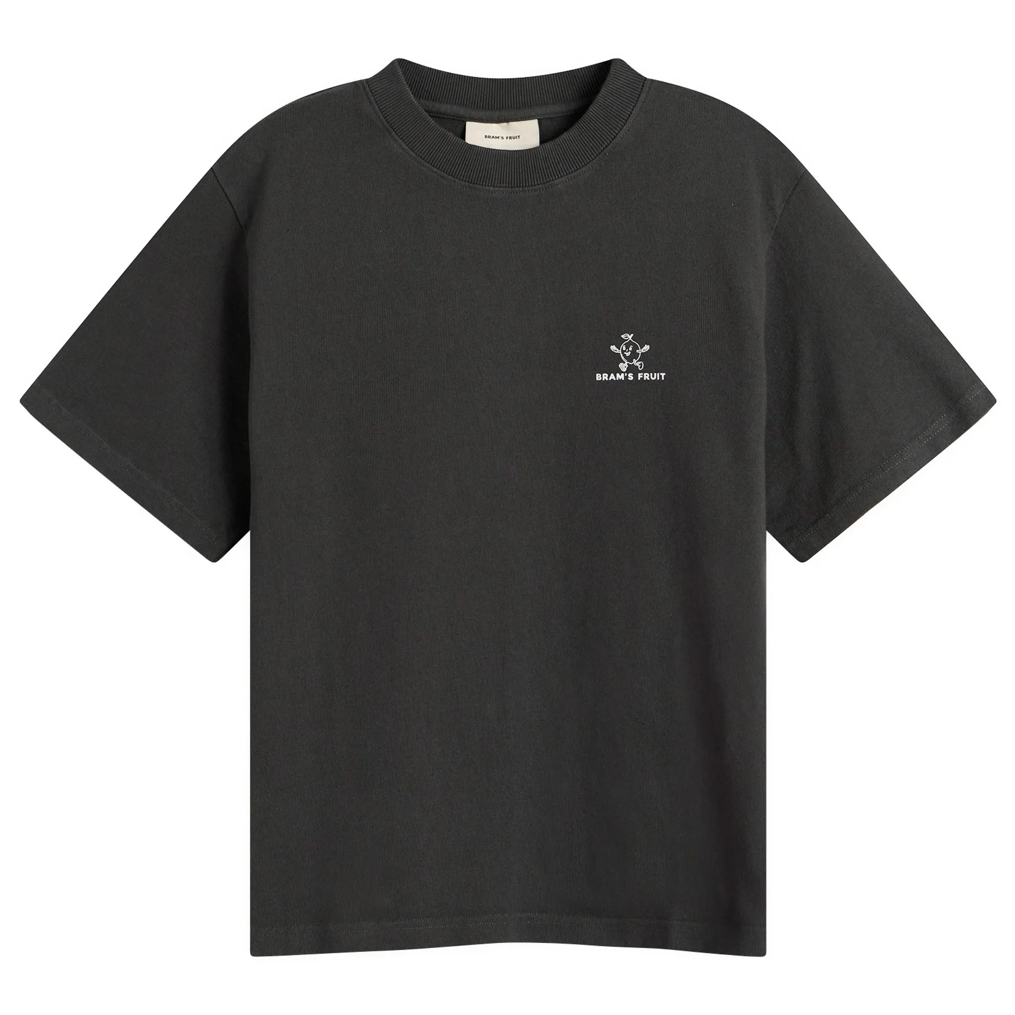 Bram's Fruit Men's Lemon Outline T-Shirt Shadow Black