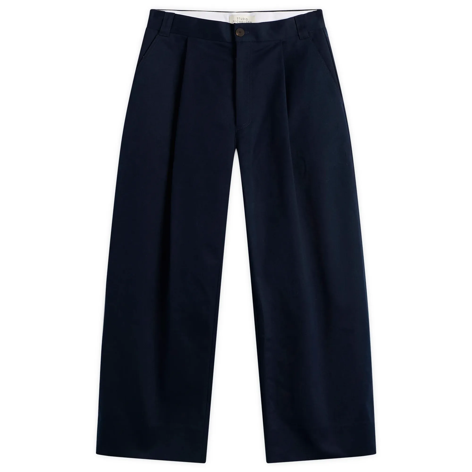 Studio Nicholson Men's Sorte Deep Pleat Volume Pant Dark Navy