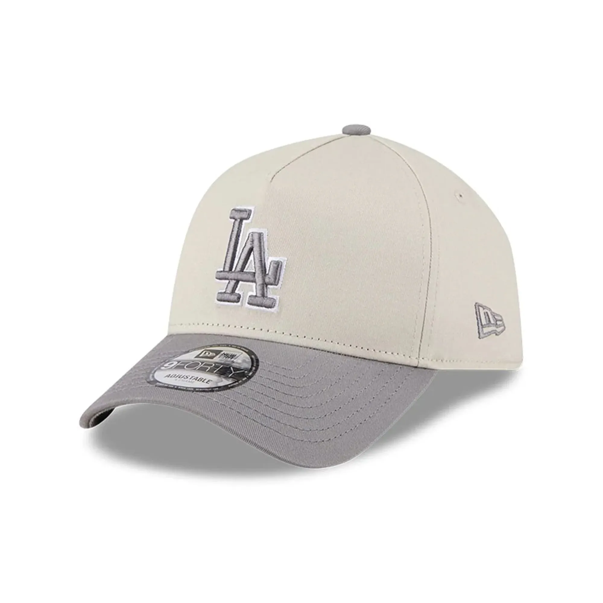 LA Dodgers MLB Stone Storm Light Beige 9FORTY A-Frame Adjustable Cap New Era Cap adult unisex