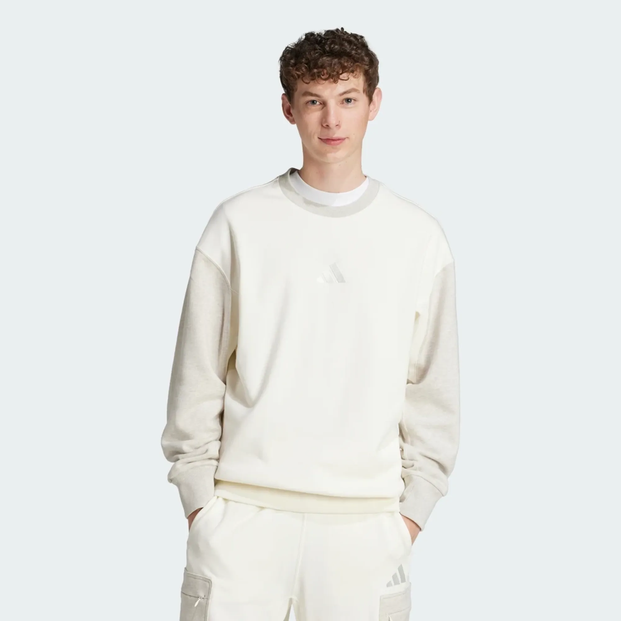 adidas All SZN French Terry Colorblock Crew Sweatshirt