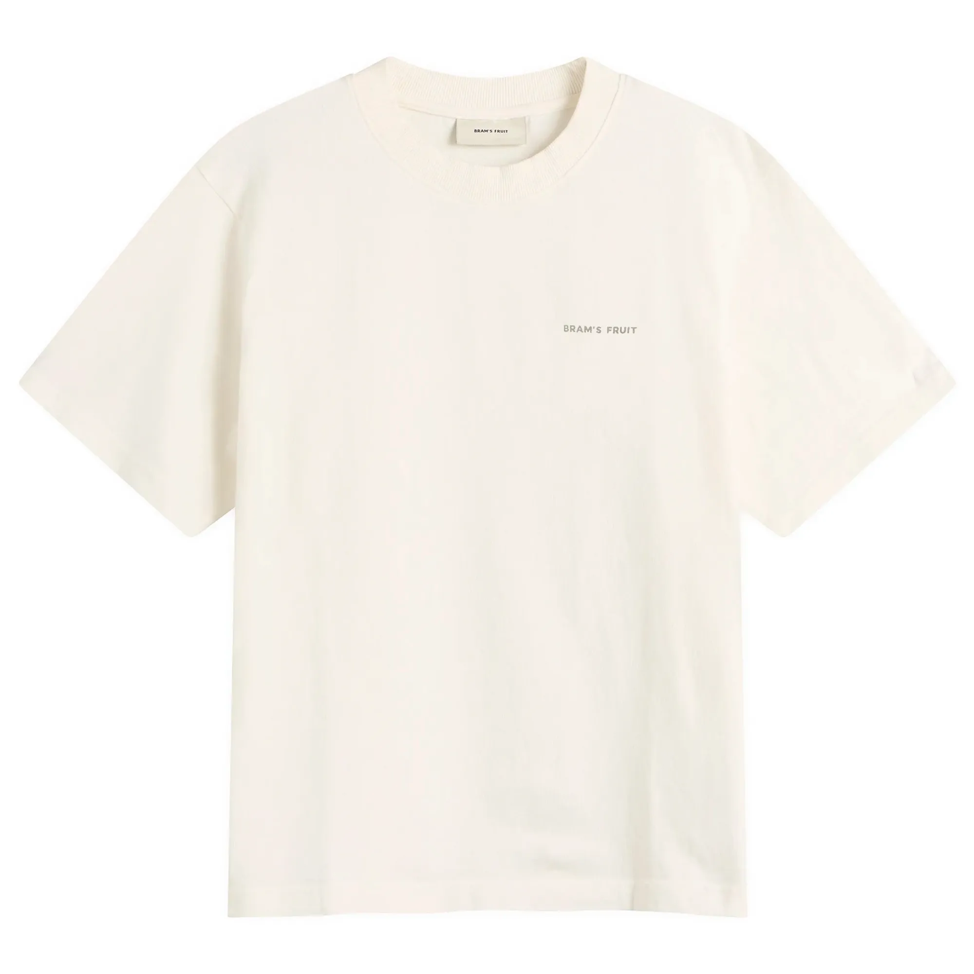 Bram's Fruit Men's Distressed Big Lemon Outline T-Shirt White