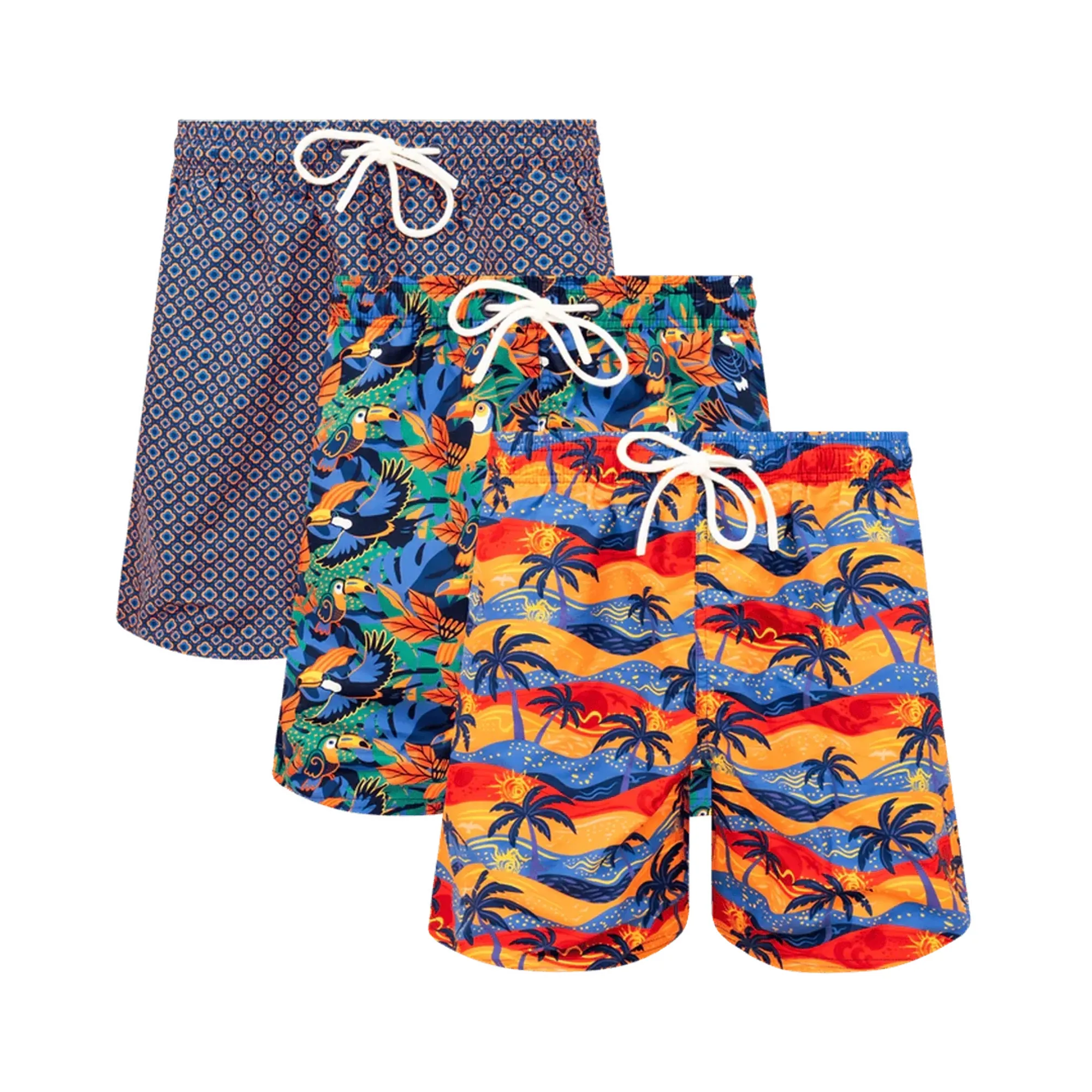 Sunset Bundle - Mens Swim Shorts 3 Pack