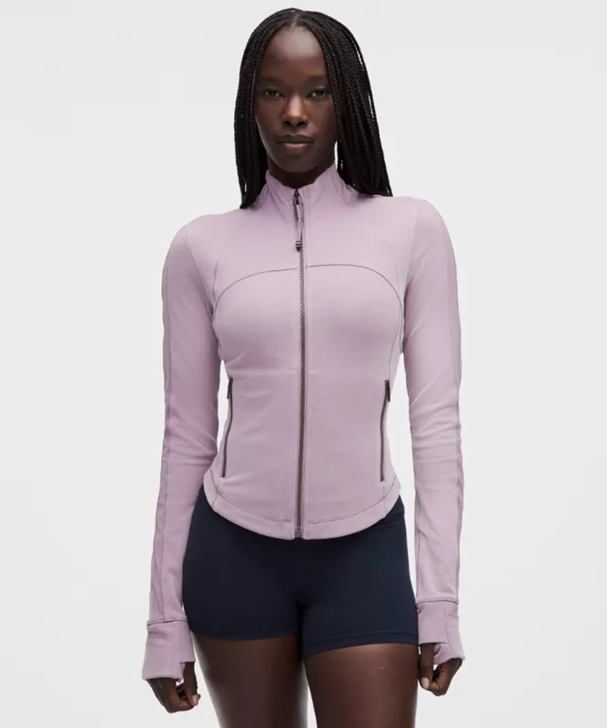 lululemon – Women's Define Jacket Micro-Rib Drapey Softstreme – Color Purple/Pastel – Size 8