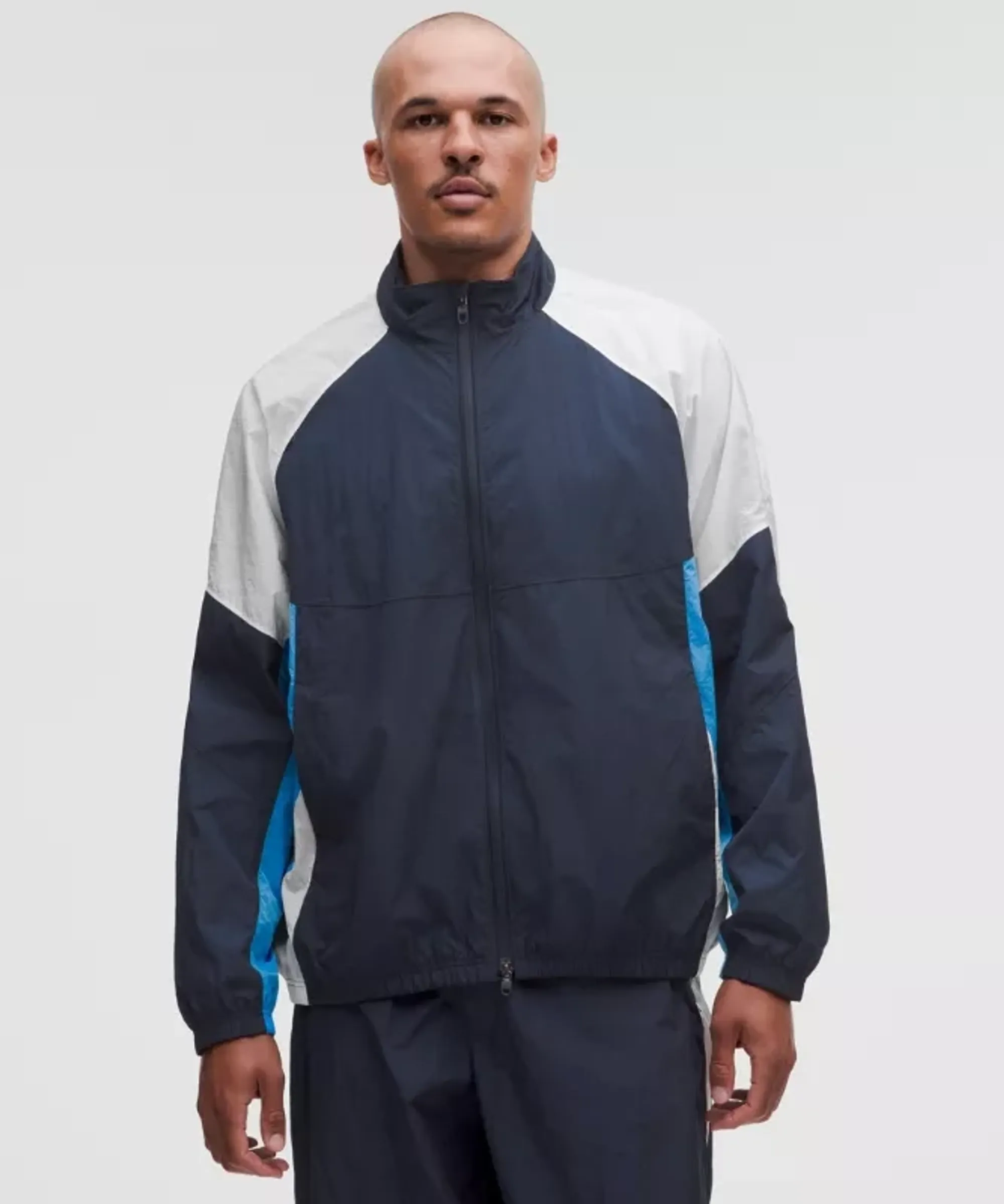 lululemon – Men's Nylon Oversized Track Jacket – Color Blue/White – Size Small