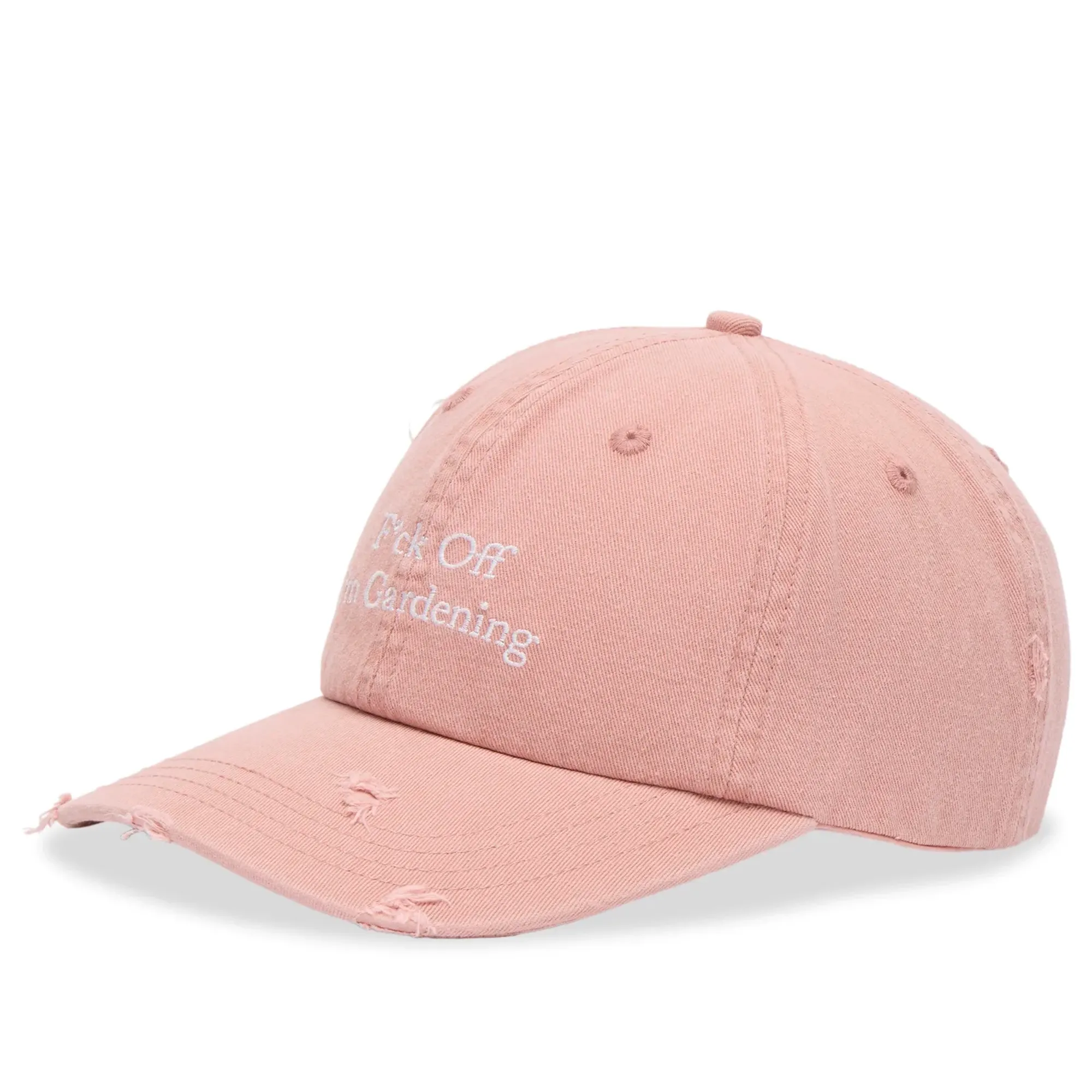 Bram's Fruit Men's Distressed F*ck Off I'm Gardening Cap Faded Pink