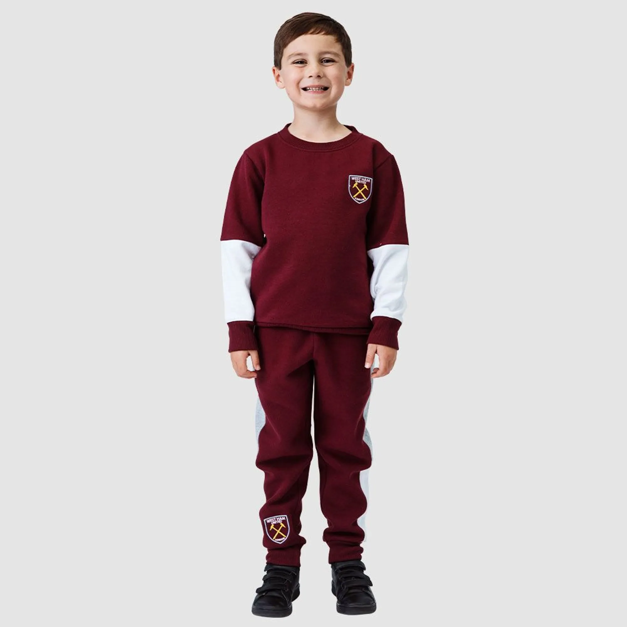 Junior Claret Jogsuit