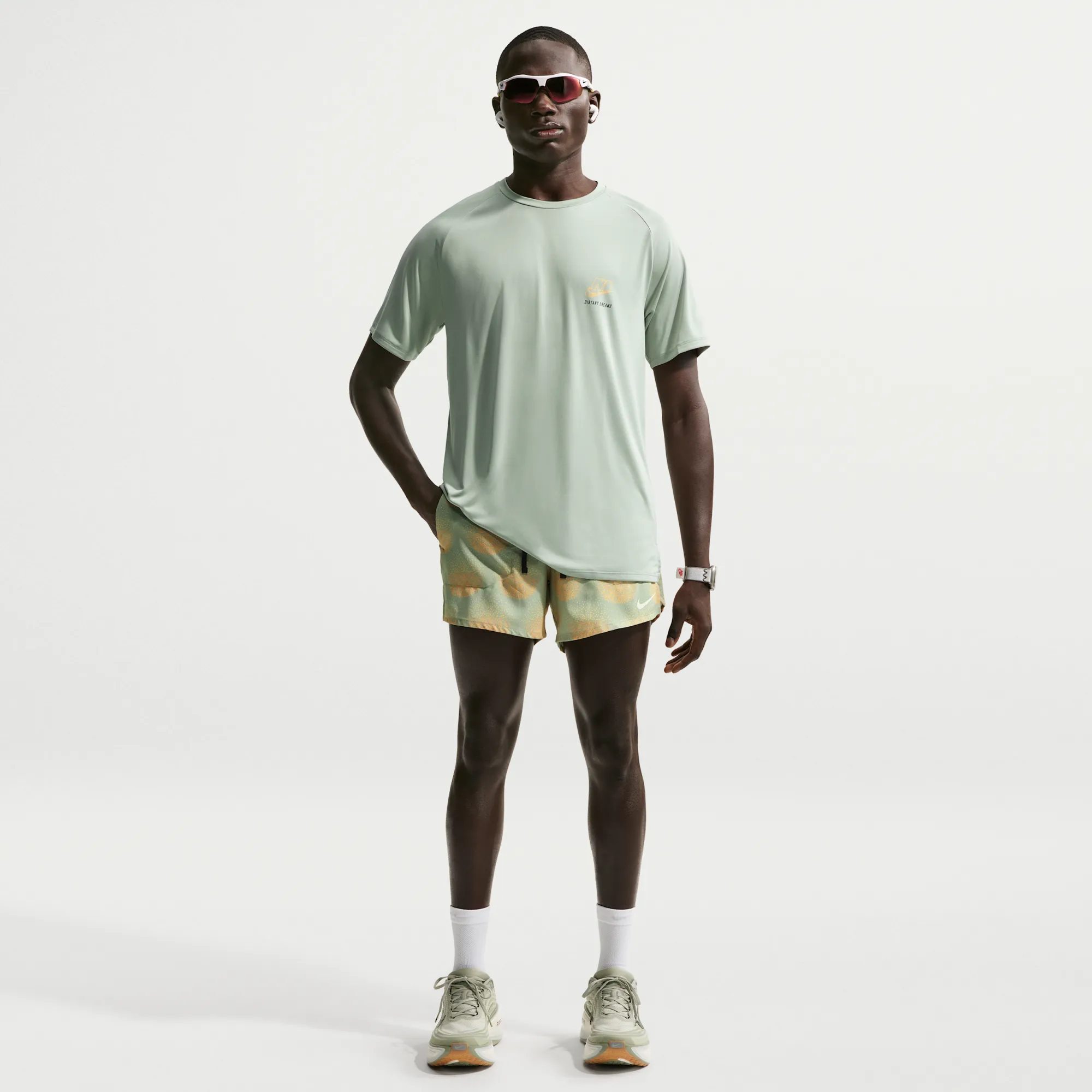 Nike Stride Dri-FIT Brief-Lined Running Shorts - Green