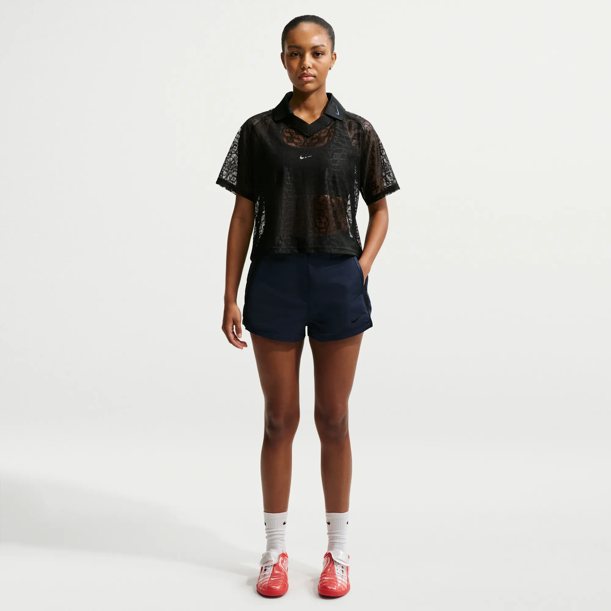 Nike Women's High-Waisted 5cm Shorts - Blue