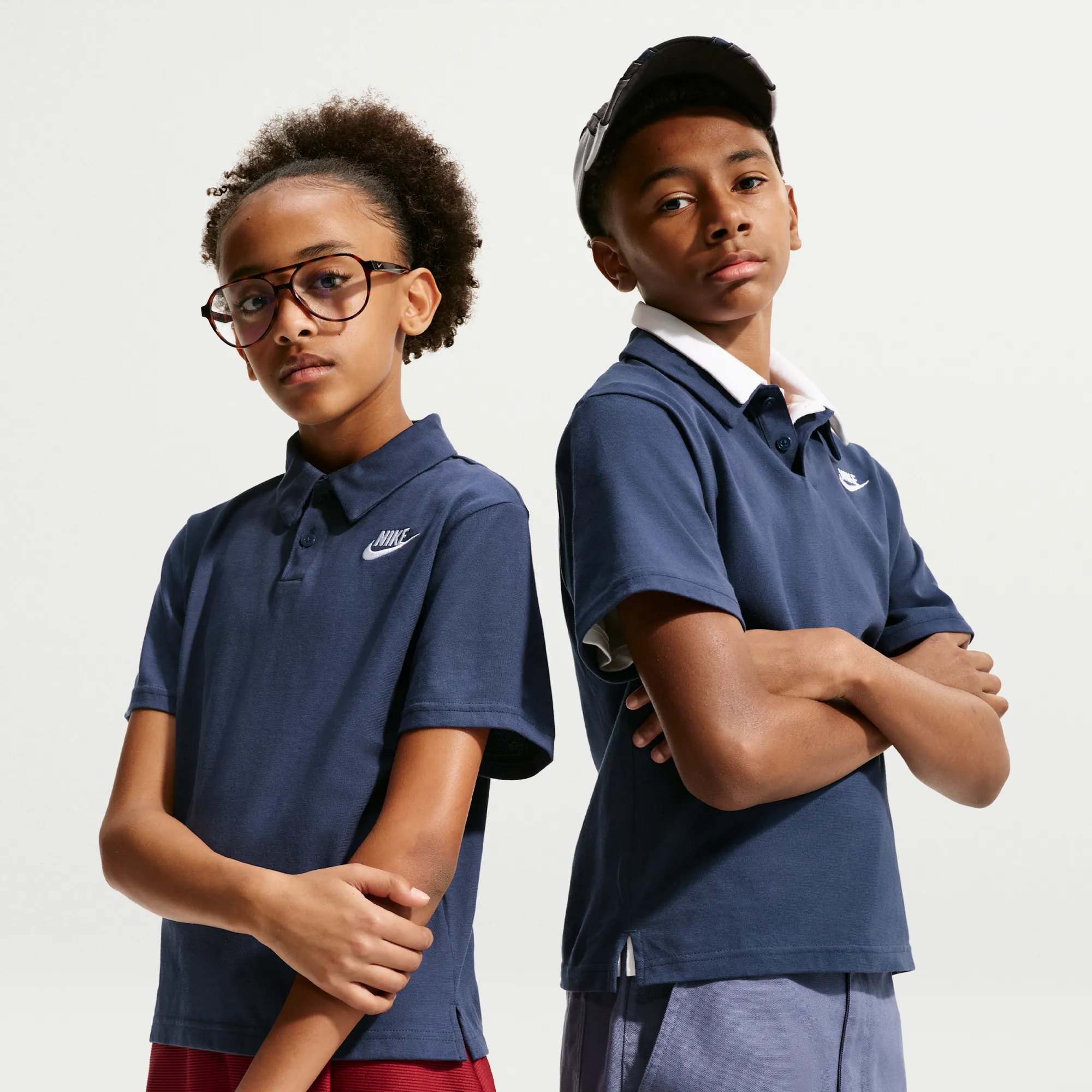 Nike Club Older Kids' Knit Short-Sleeve Polo - Blue