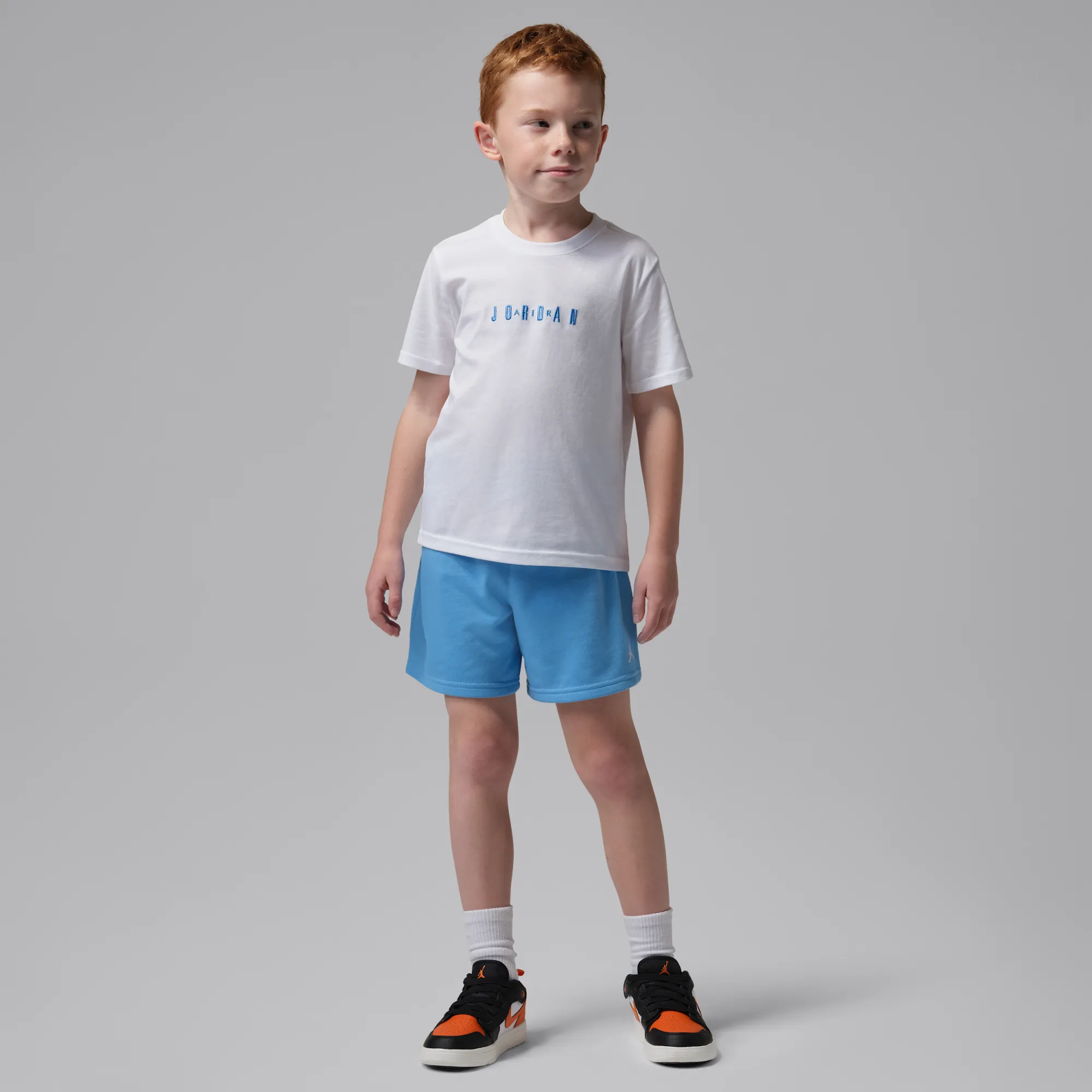 Nike Jordan Younger Kids' Wordmark T-Shirt and Shorts Set - Blue