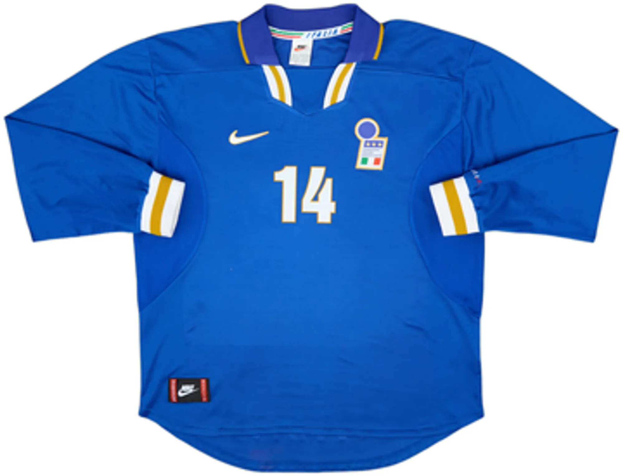 1996-97 Italy Home L/S Shirt Del Piero #14 - 8/10 - (XL)