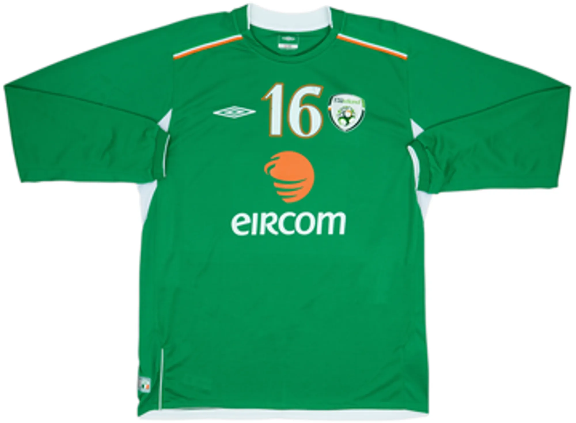 2004-06 Ireland Home L/S Shirt Keane #16 - 7/10 - (L)
