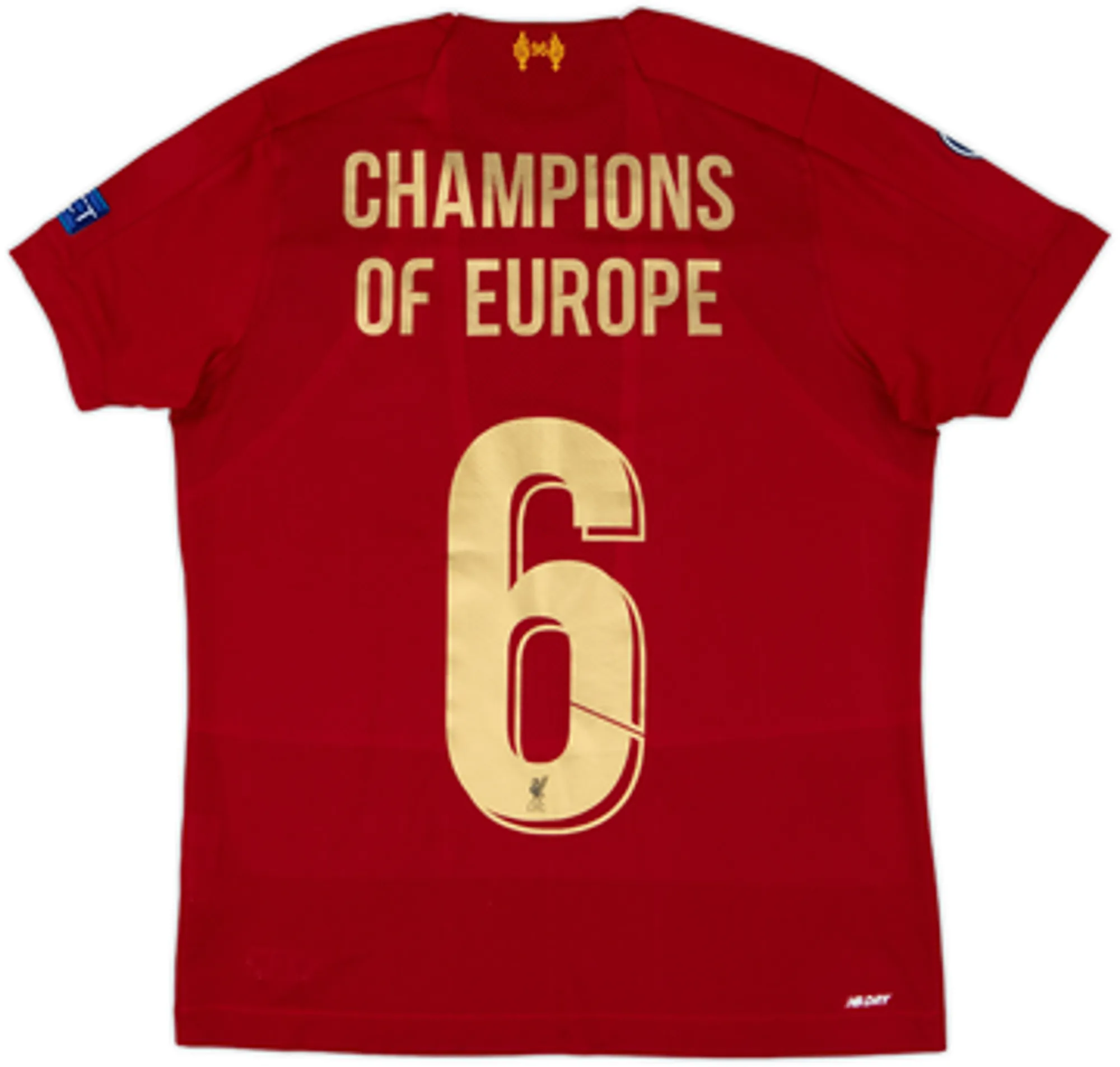2019-20 Liverpool Home Shirt Champions of Europe #6 - 7/10 - (Women's M)