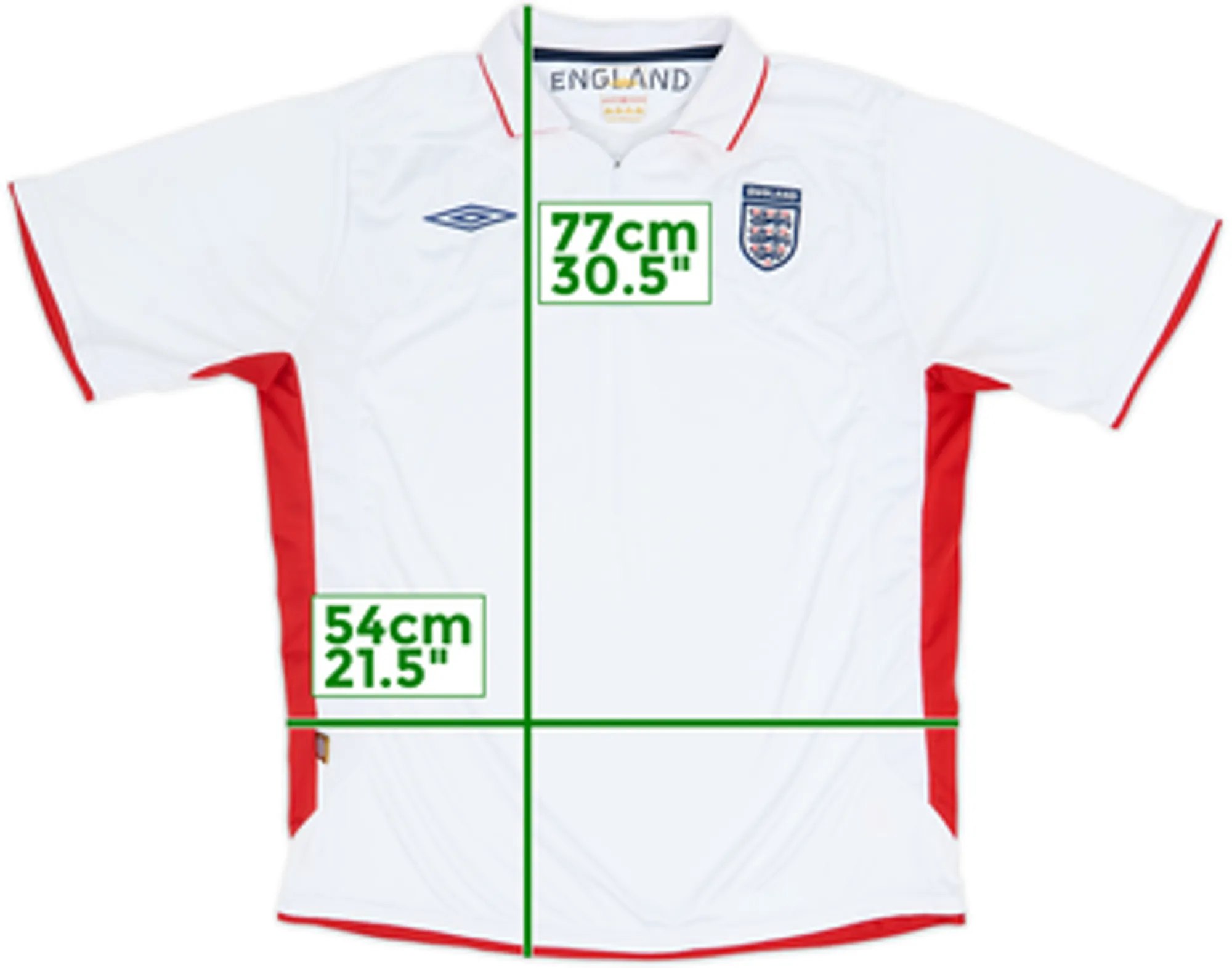 2005-06 England Umbro 1/4 Zip Polo Shirt - 9/10 - (XL)