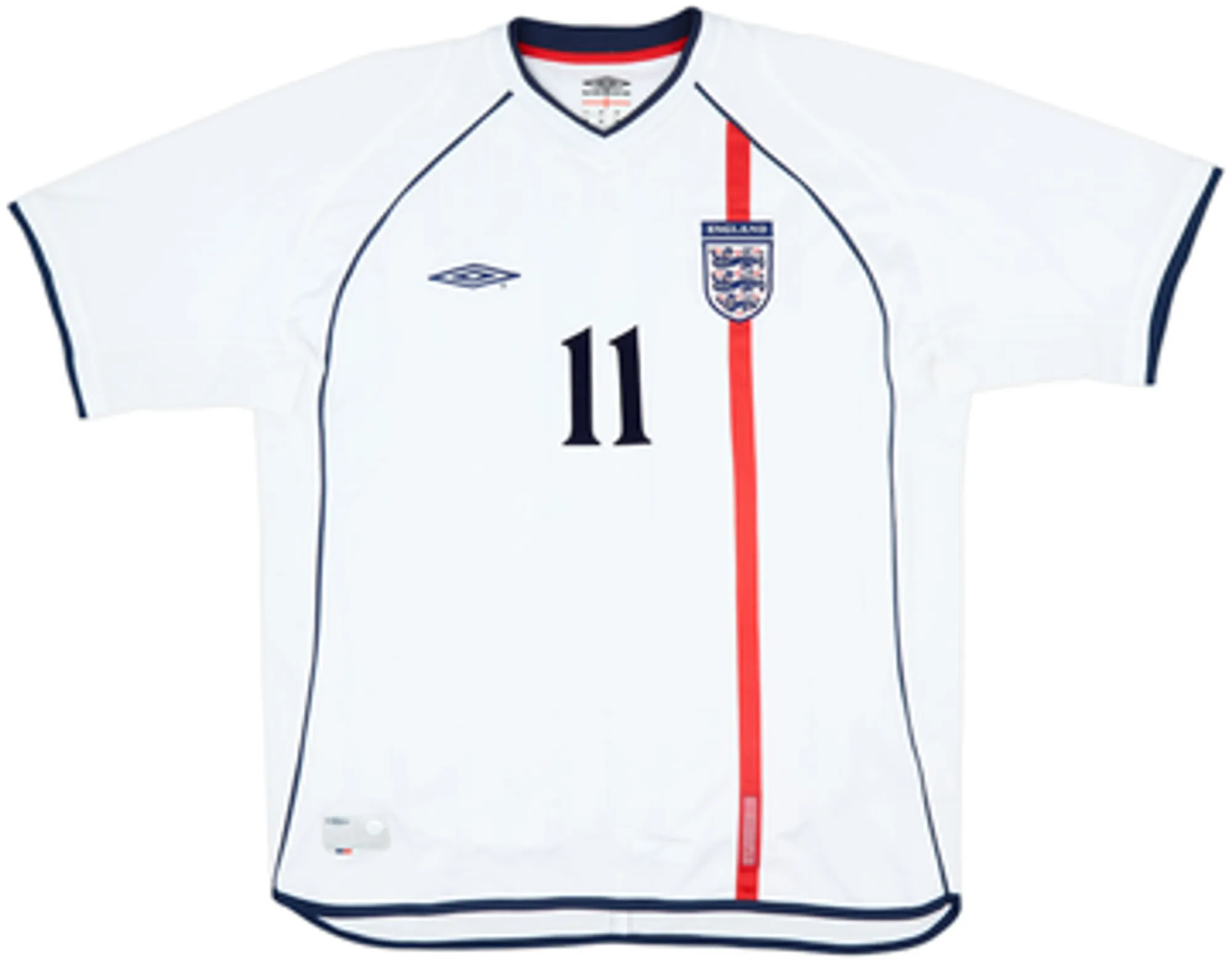 2001-03 England Home Shirt Heskey #11 - 7/10 - (XL)