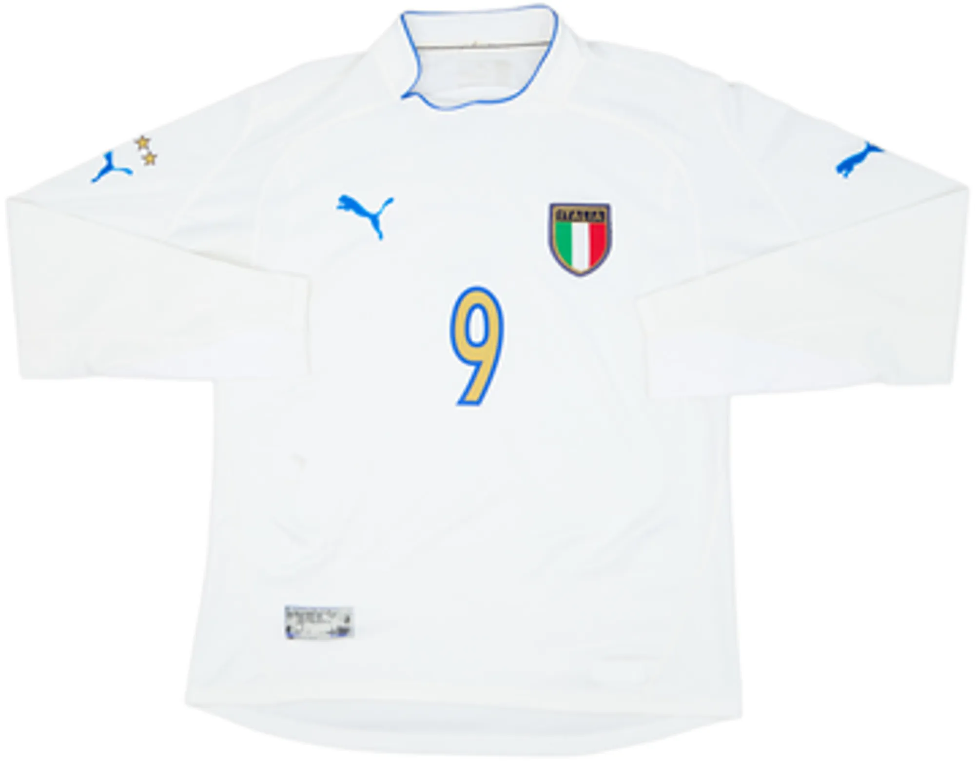 2003-04 Italy Away L/S Shirt Vieri #9 - 6/10 - (M)