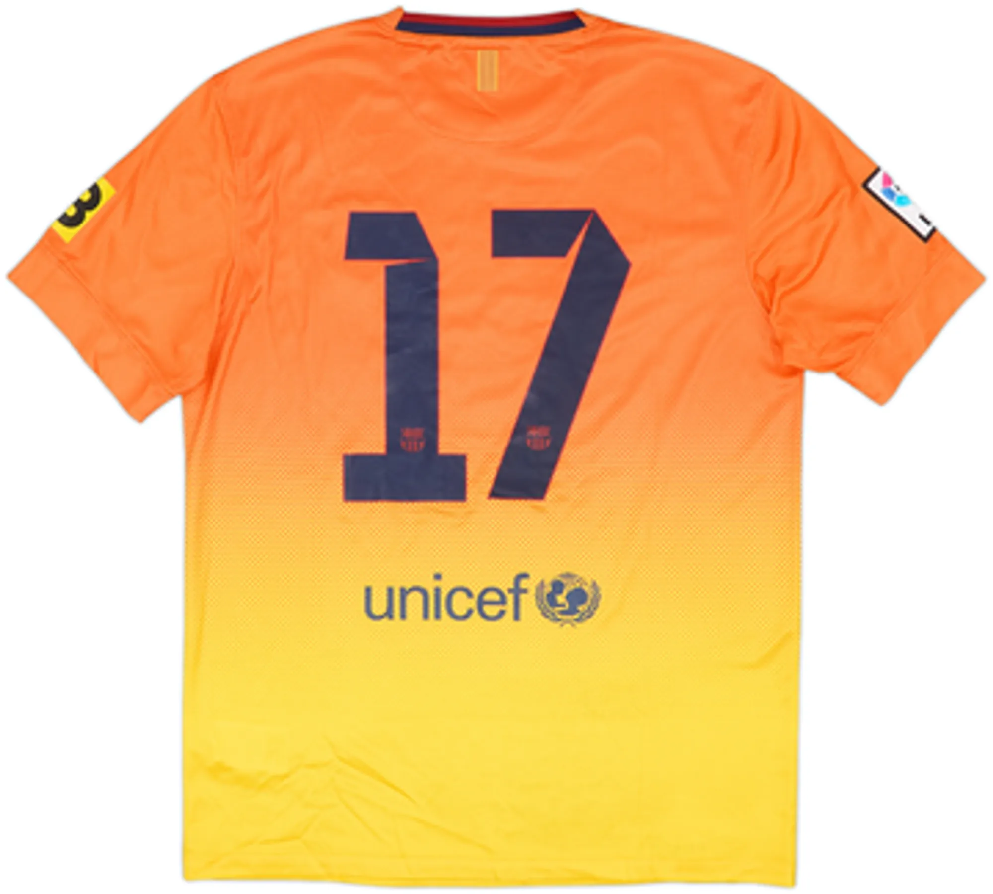 2012-13 Barcelona Away Shirt #17 - 7/10 - (M)