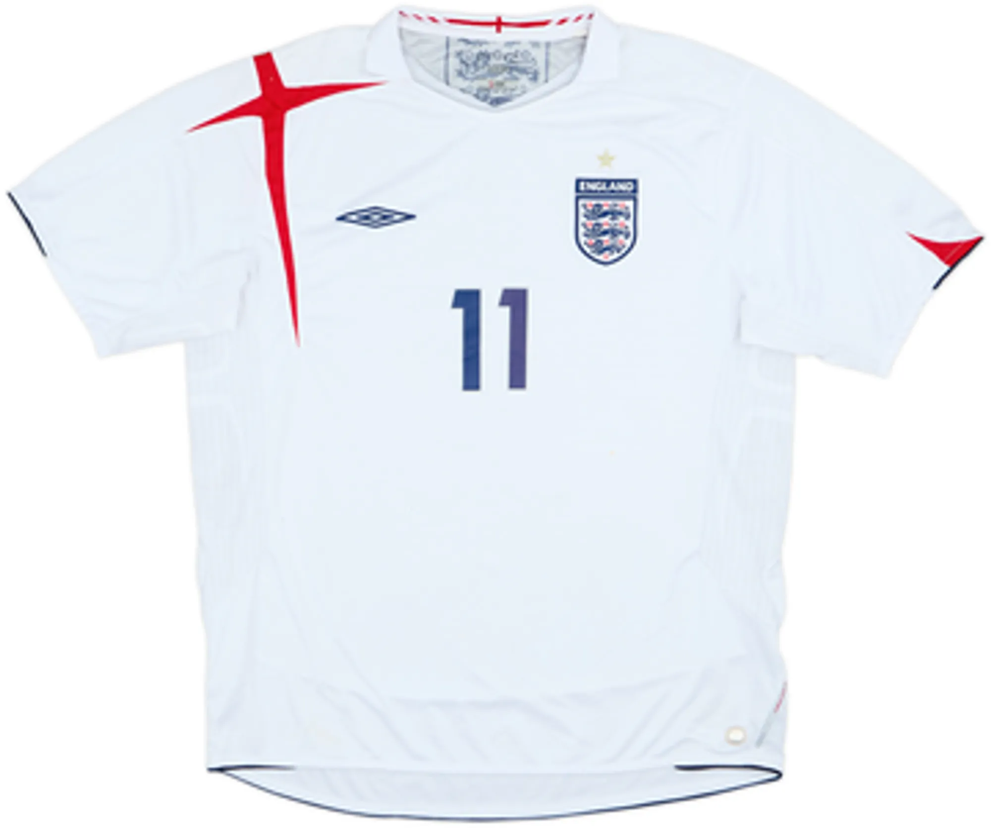 2005-07 England Home Shirt J.Cole #11 - 5/10 - (XL)