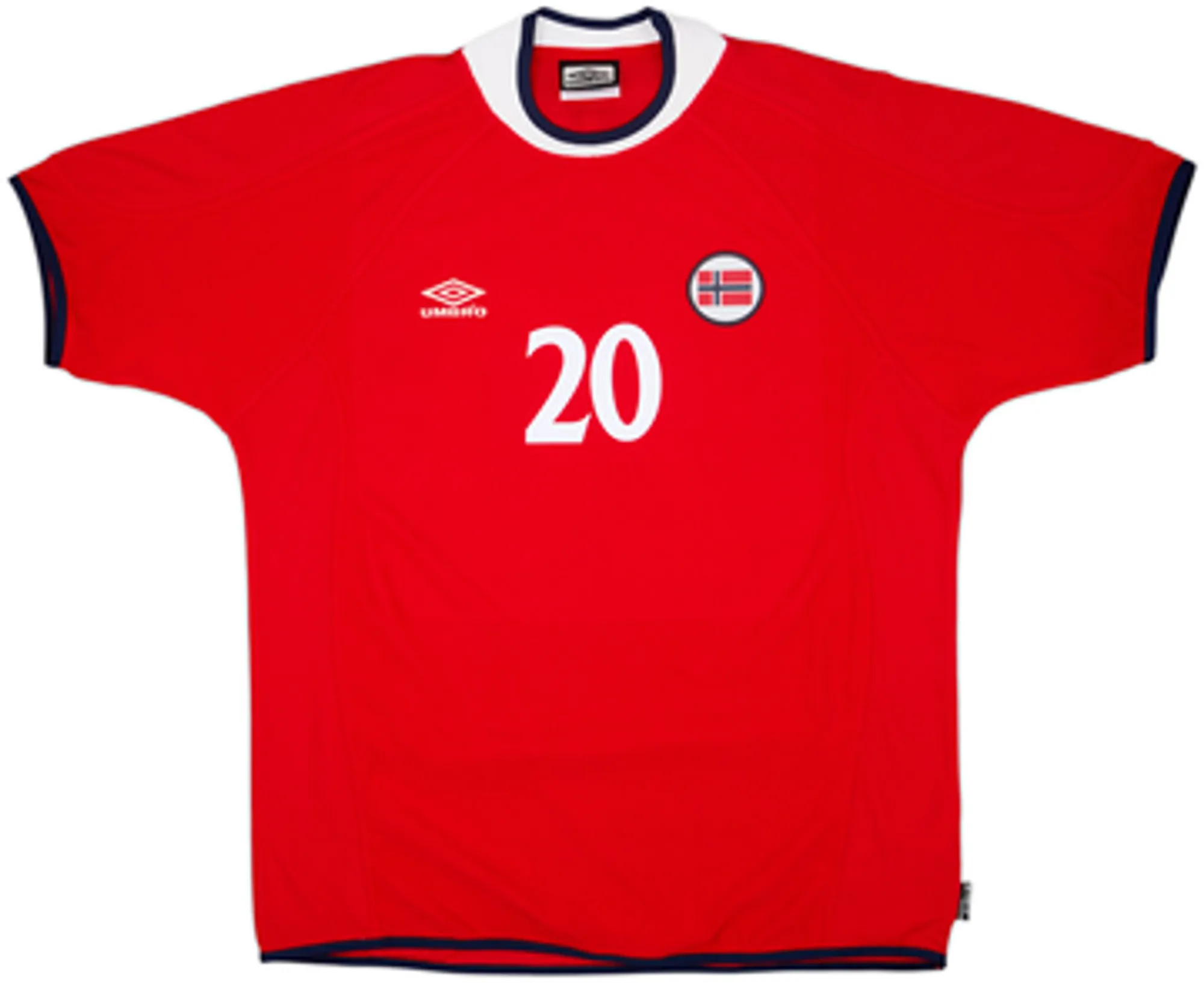 2000-02 Norway Home Shirt Solskjaer #20 - 8/10 - (XL)