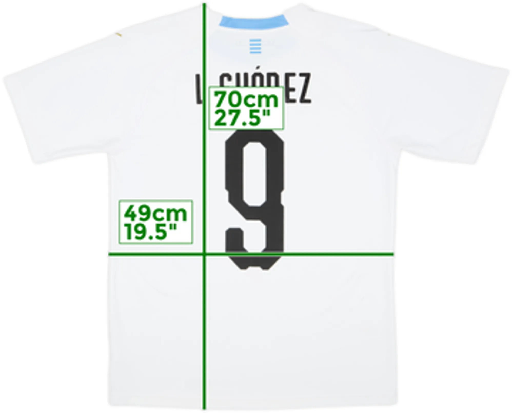 2018-19 Uruguay Away Shirt Suarez #9 - 9/10 - (M)