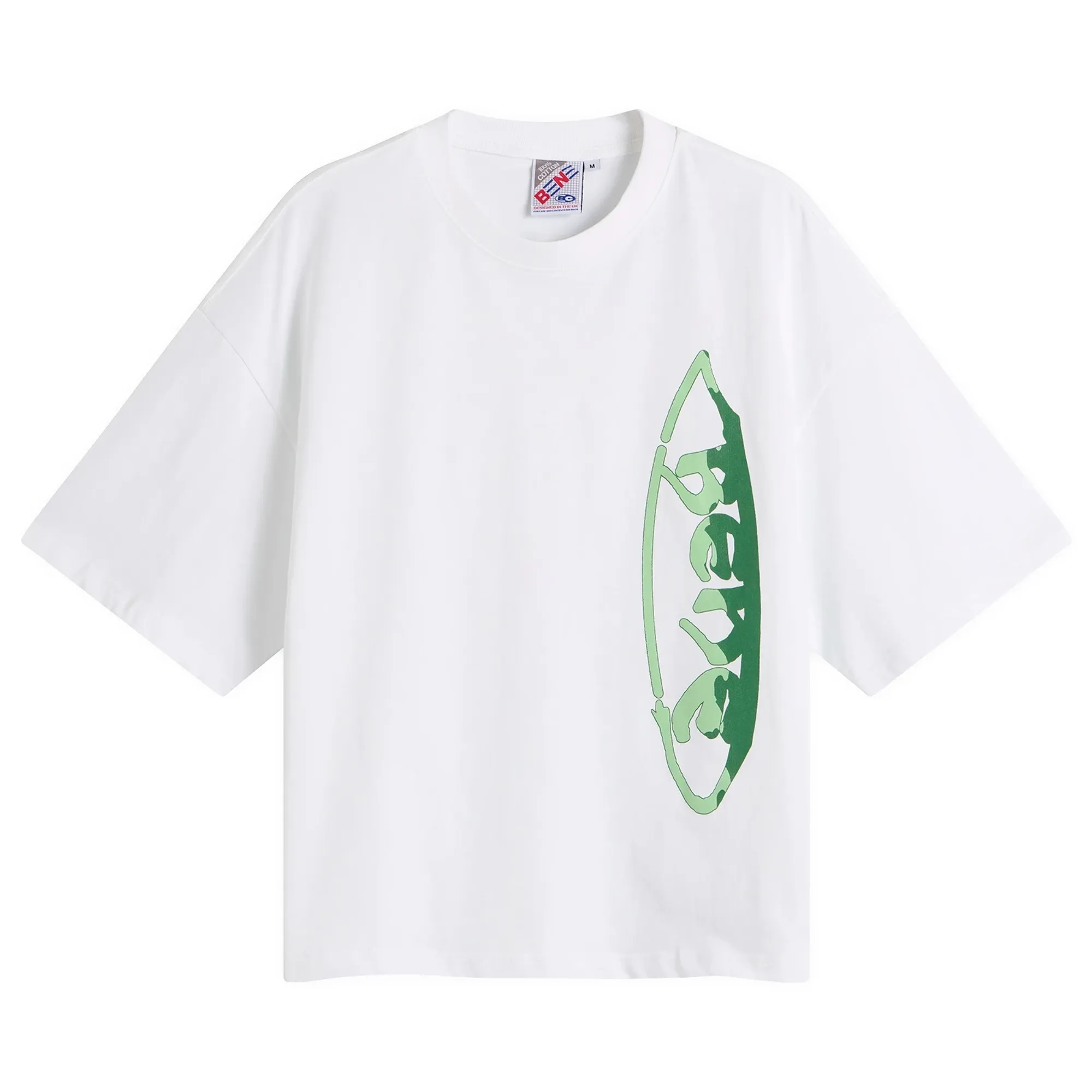 Bene Culture Men's Hindi Surf T-Shirt White