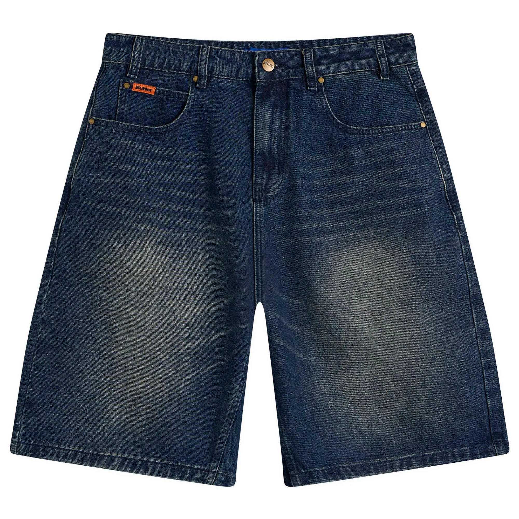 Butter Goods Men's Baggy Denim Shorts Vintage Indigo Wash