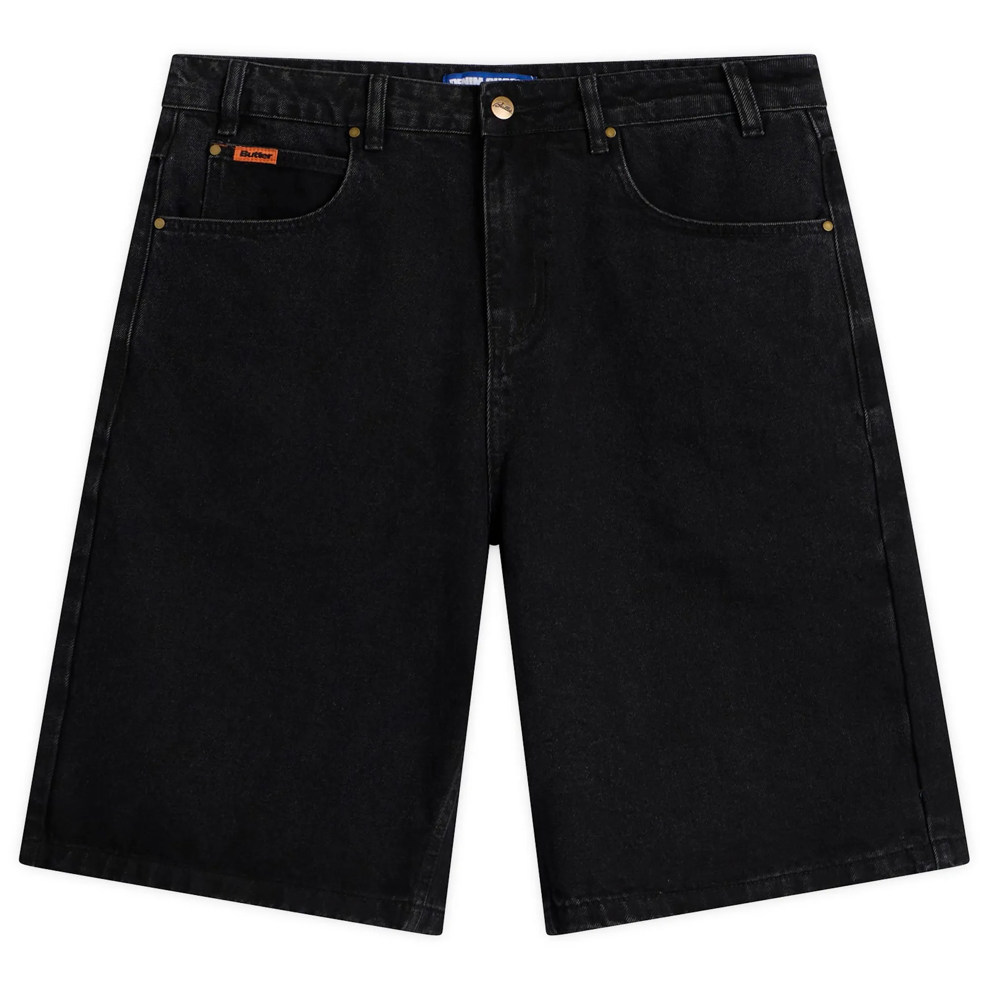 Butter Goods Men's Baggy Denim Shorts Flat Black