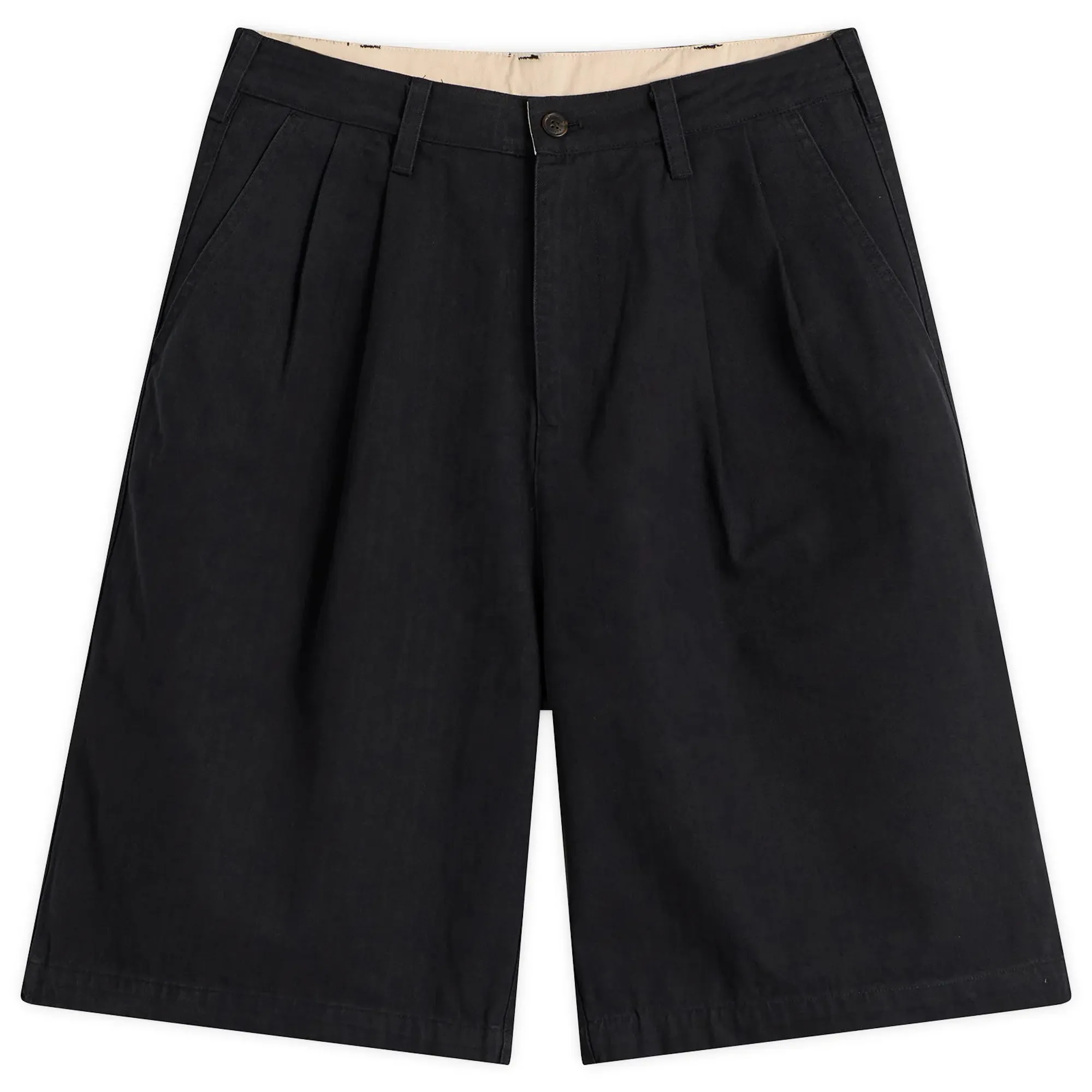 Butter Goods Men's Pleated Shorts Washed Black