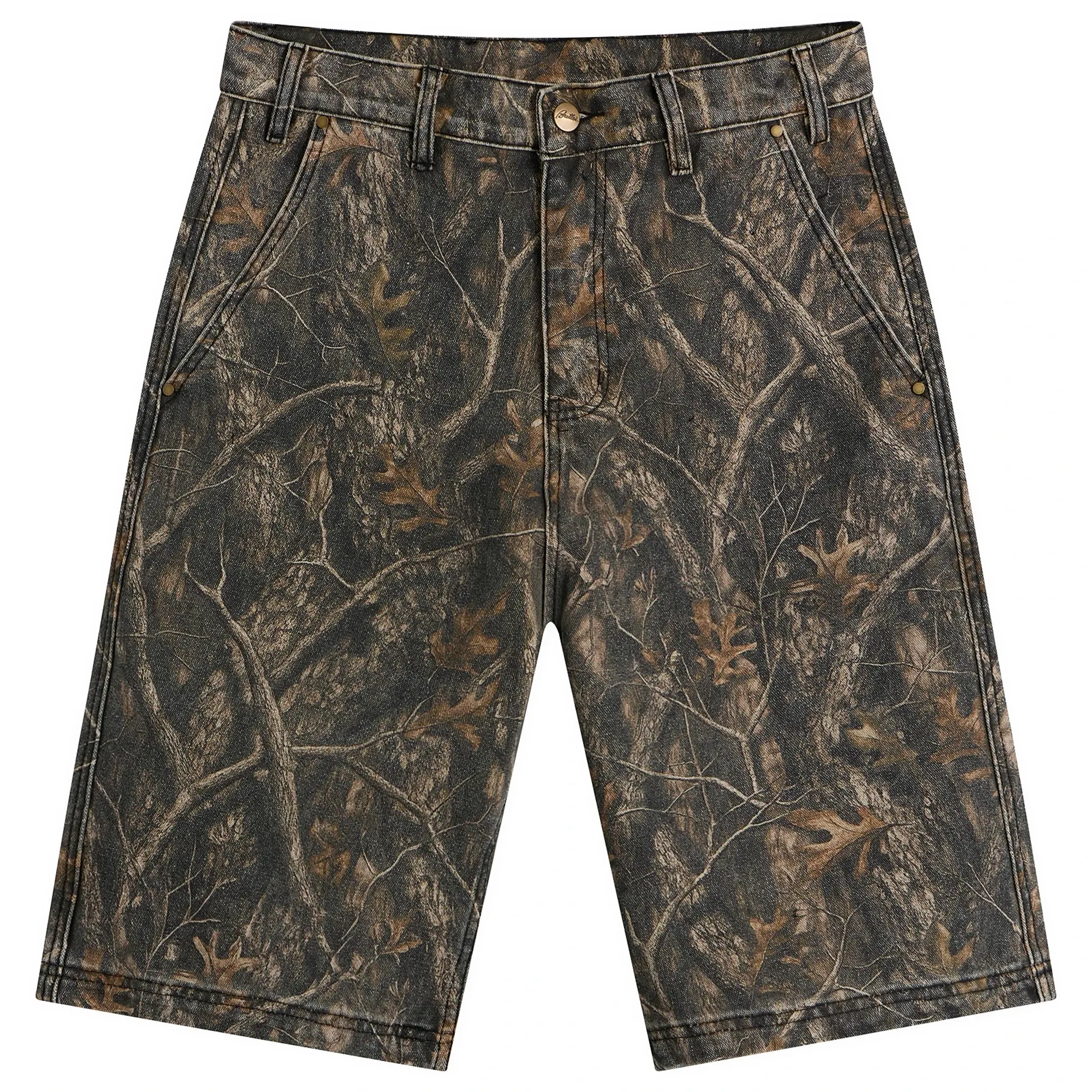 Butter Goods Men's Work Shorts Forest Camo